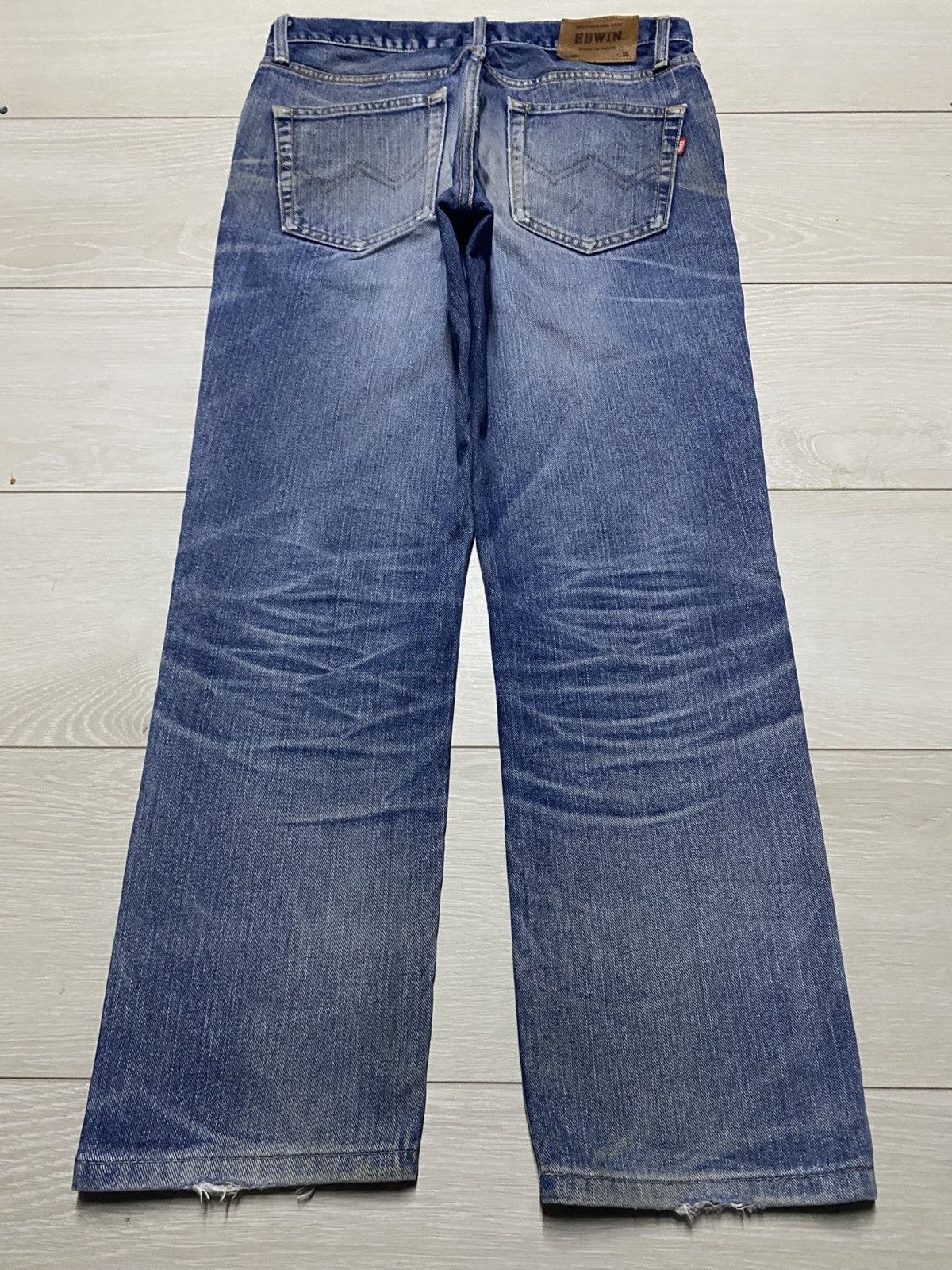Japanese Brand Vintage Japanese Edwin 402Mud Wash Distressed Jeans Size US 30 / EU 46 - 2 Thumbnail