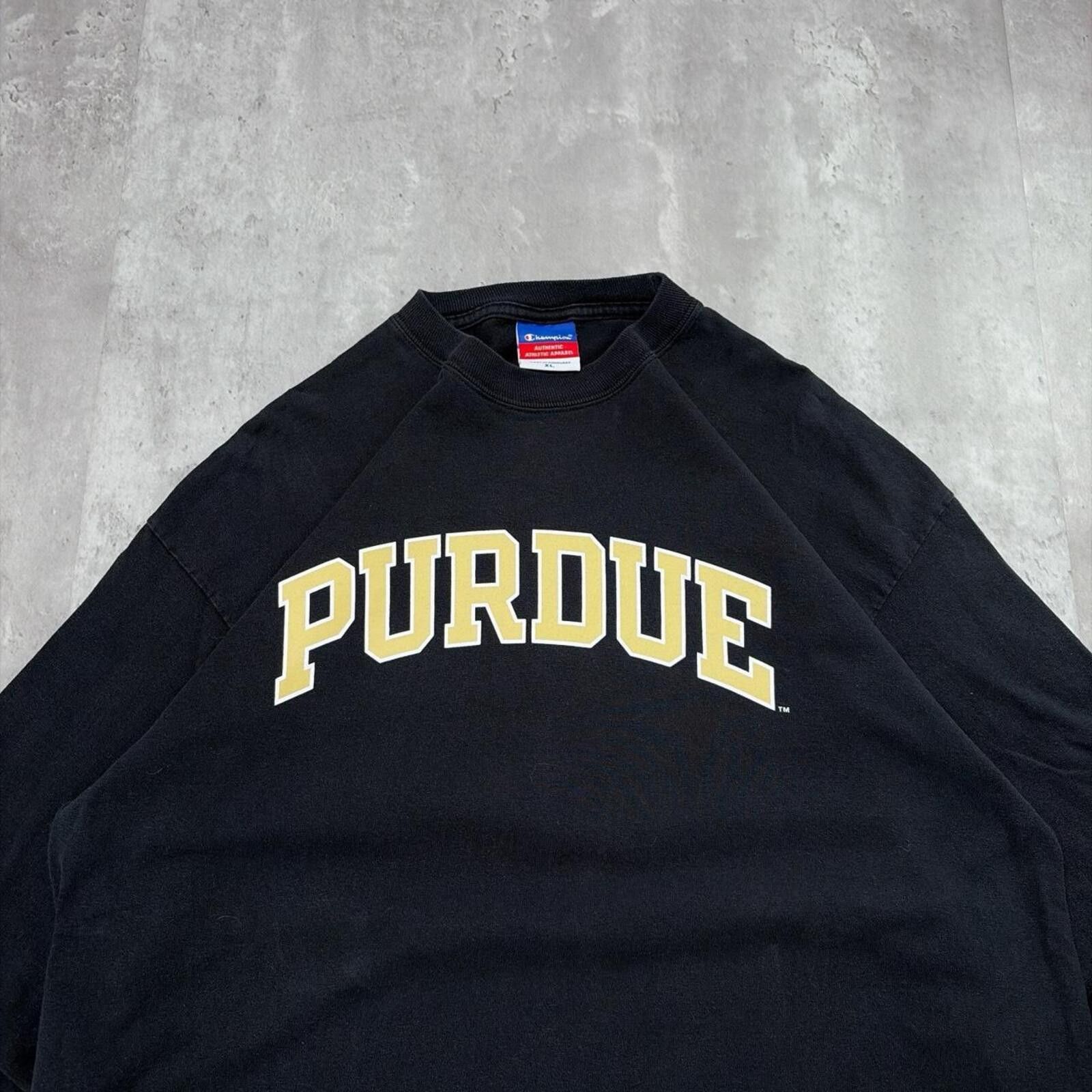 Champion Y2K Black Champion Purdue University Long Sleeve Shirt Size US XL / EU 56 / 4 - 3 Thumbnail
