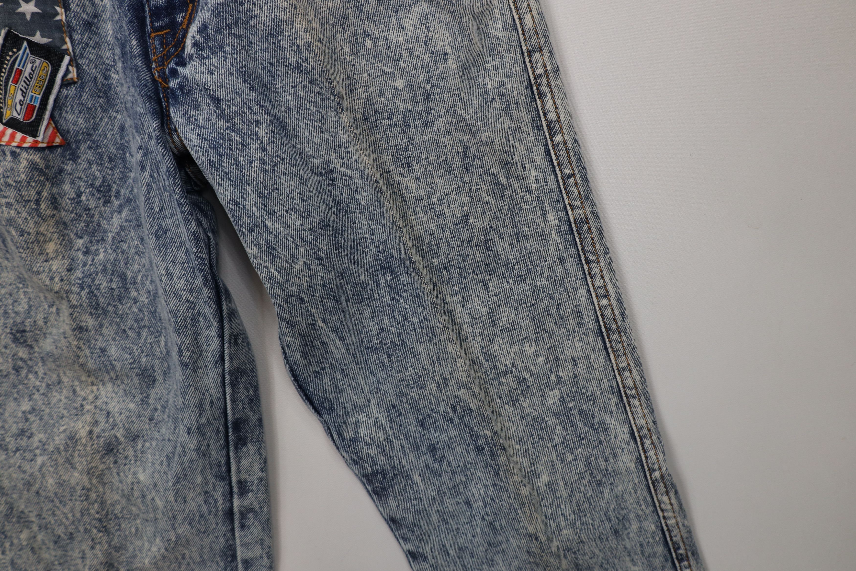 Cadillac Deadstock Vintage 80s 90s Cadillac Acid Wash Denim Jeans Size 28" / US 6 / IT 42 - 6 Thumbnail