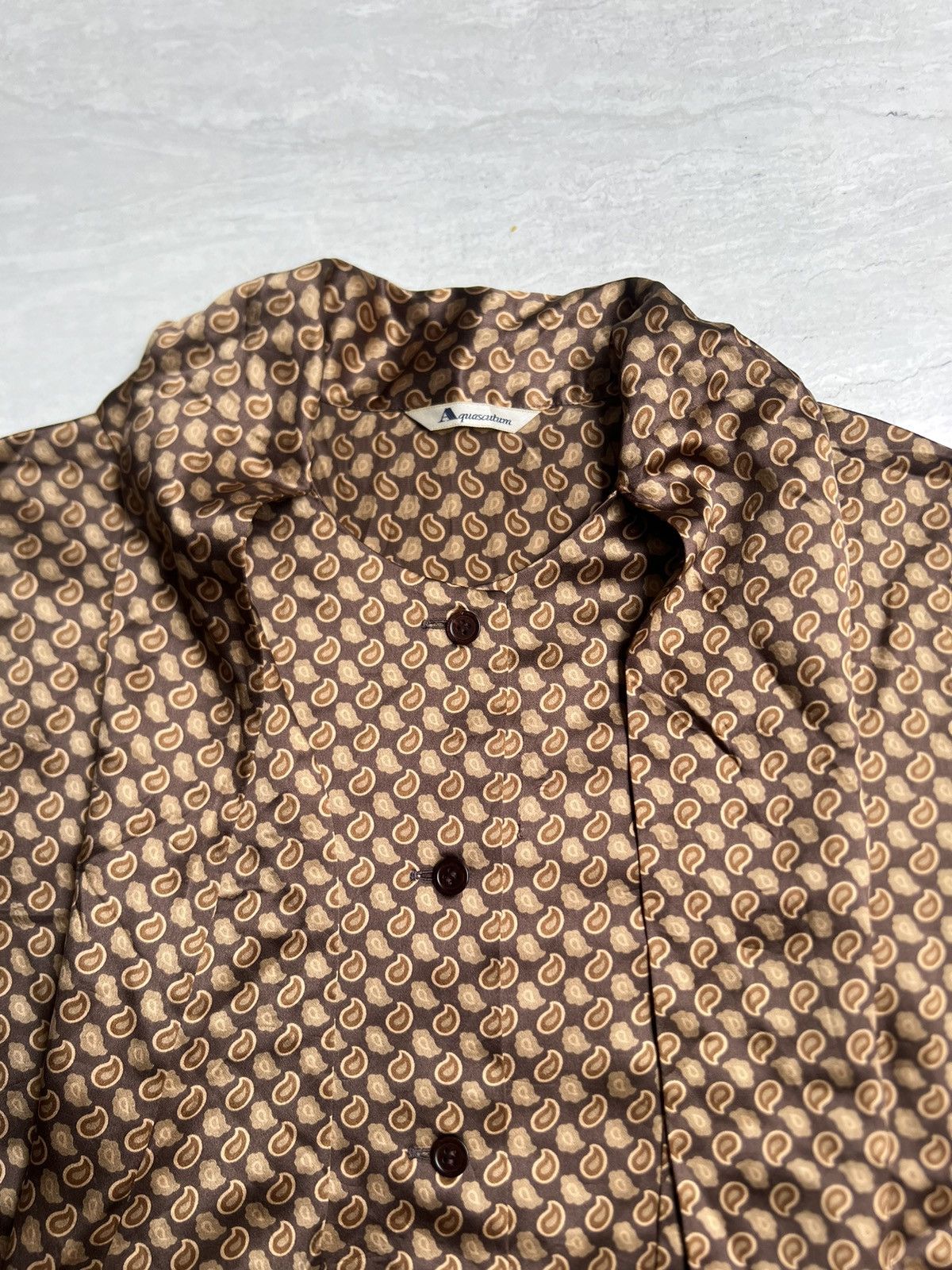 Aquascutum AQUASCUTUM Brown Motive Blouse Size US S / EU 44-46 / 1 - 9 Thumbnail