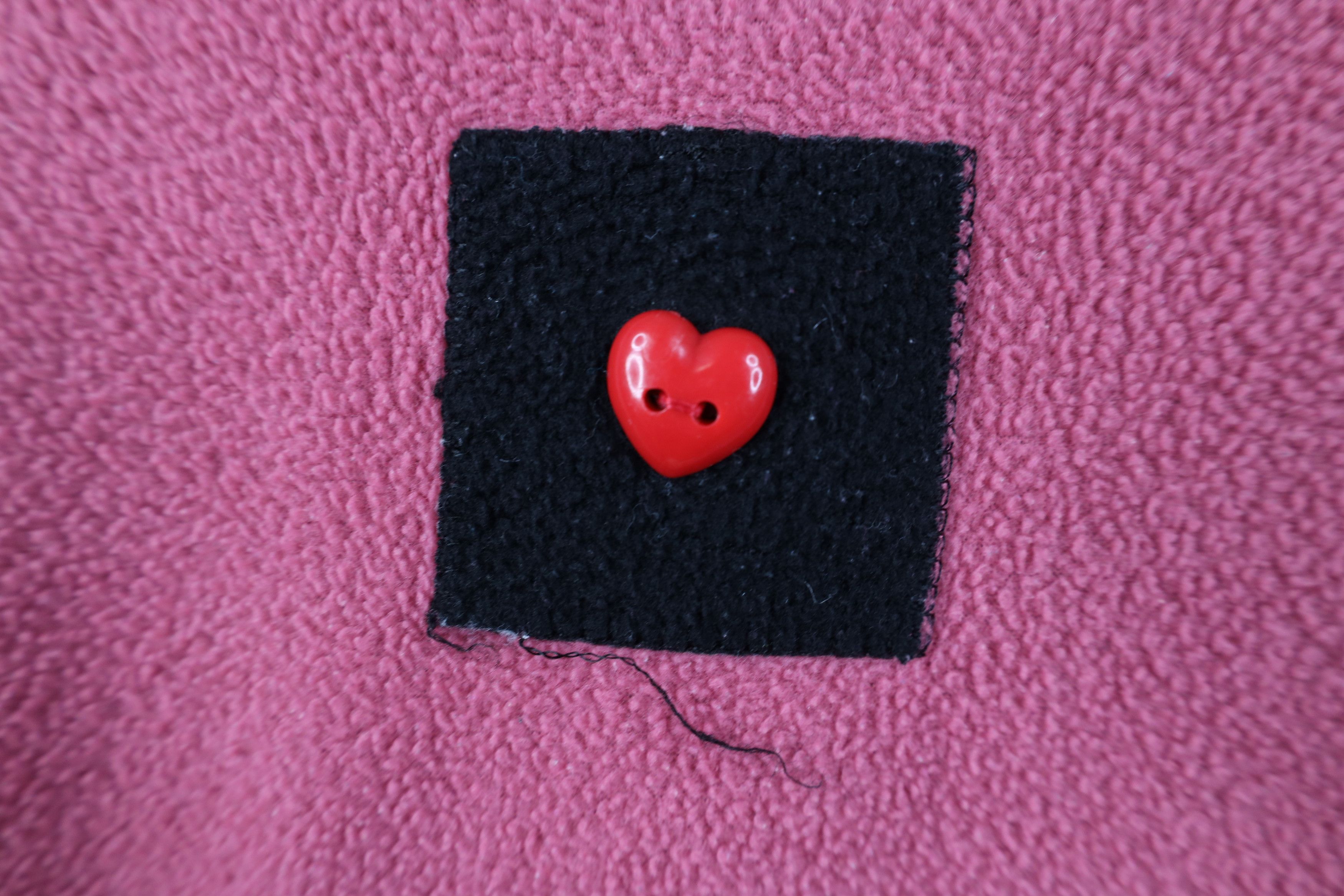 Vintage Vintage 90s Streetwear Cat Kitten Heart Fleece Sweater Pink Size L / US 10 / IT 46 - 9 Thumbnail