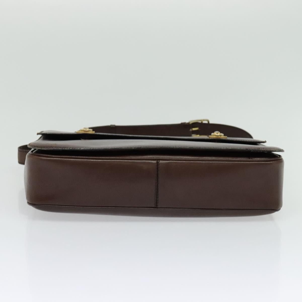 Celine CELINE Shoulder Bag Leather Brown Gold Size ONE SIZE - 9 Thumbnail