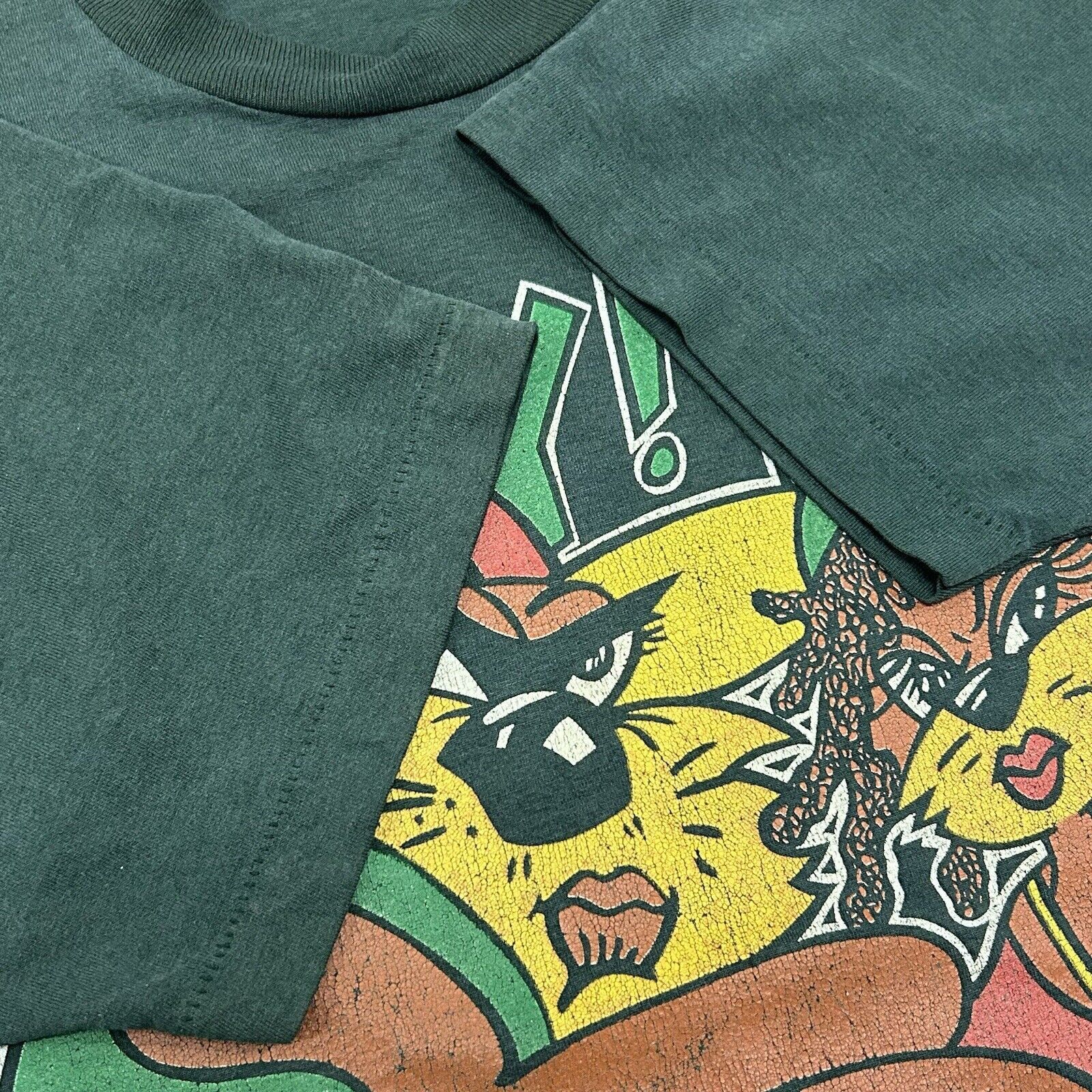 Fruit Of The Loom Freaknik Taz Front Back Dyke Parody Green T Shirt X-Large XL Size US XL / EU 56 / 4 - 5 Thumbnail