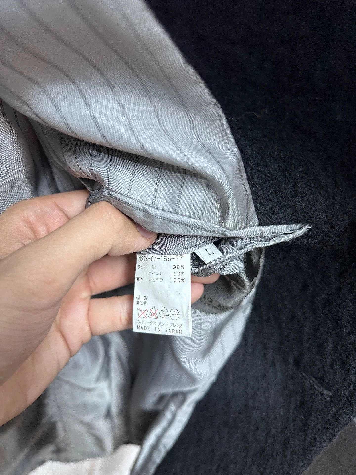 Yohji Yamamoto Yohji Yamamoto LQ Men Pkt Wool Blazer Diamond Textured Size US L / EU 52-54 / 3 - 6 Thumbnail