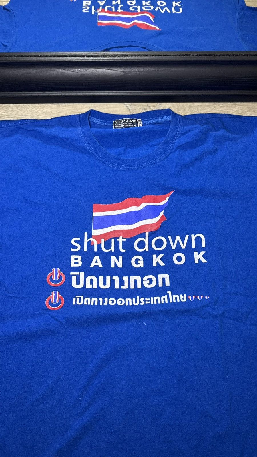 JNCO Vintage 1990s NJ.07 Jeans Shutdown Bangkok Promo Shirt Size US XL / EU 56 / 4 - 2 Thumbnail