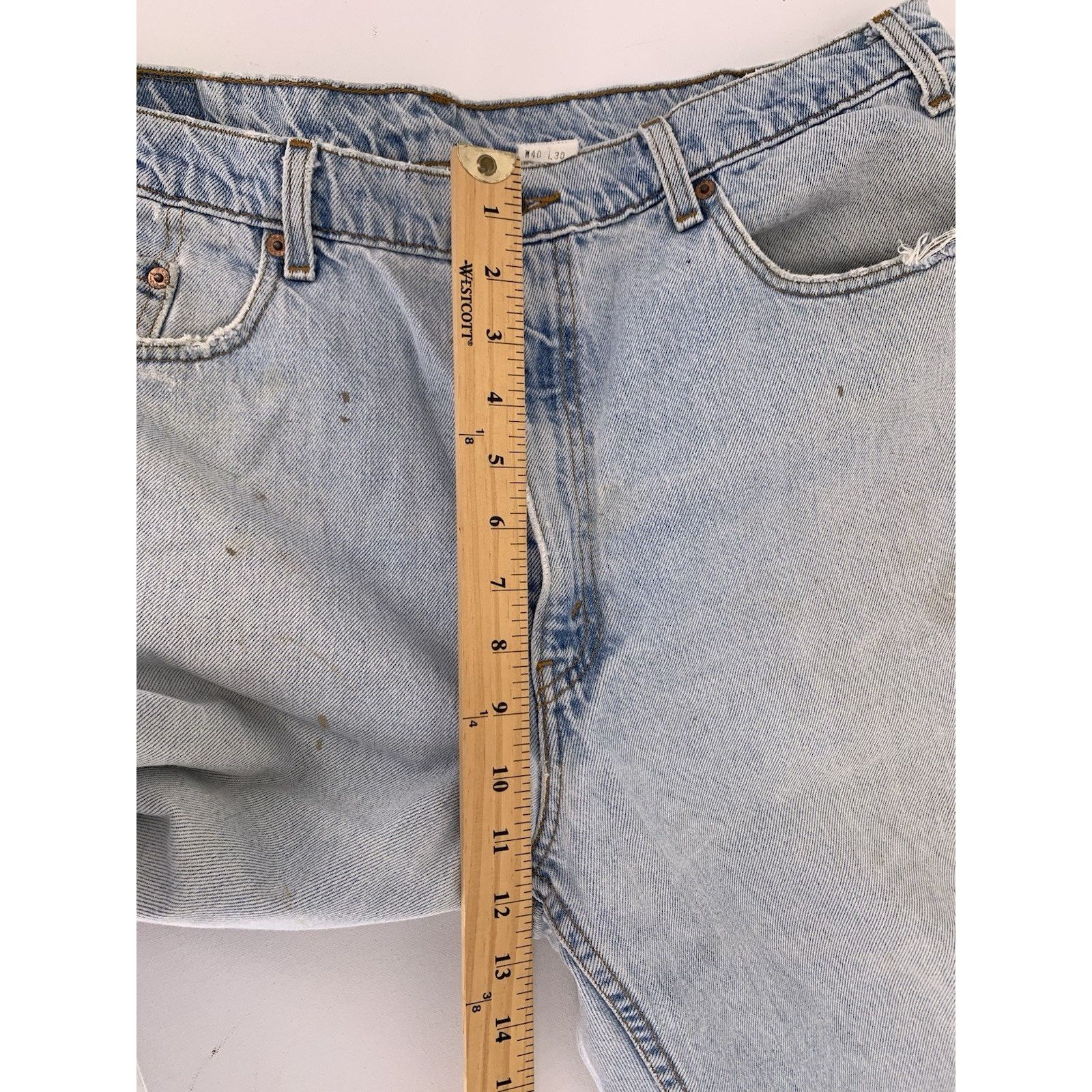 Levi's VTG Levi’s 550 Jeans 38x30 Blue Relaxed Fit USA Thrashed Size US 38 / EU 54 - 11 Thumbnail