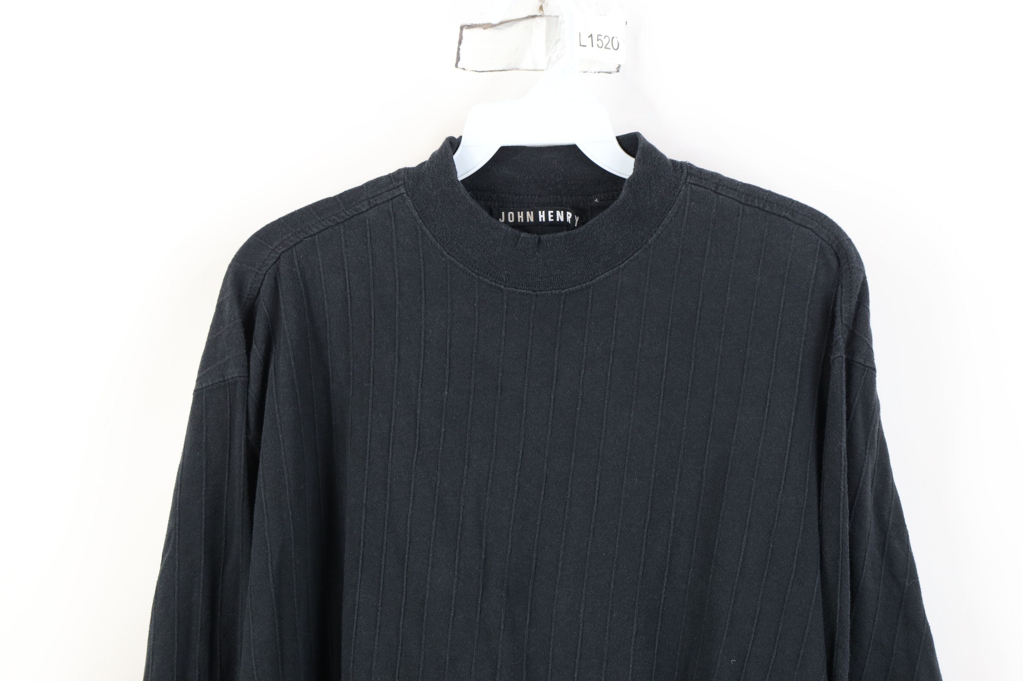 Vintage Vintage 90s Streetwear Ribbed Mock Neck Long Sleeve T-Shirt Size US XL / EU 56 / 4 - 2 Thumbnail