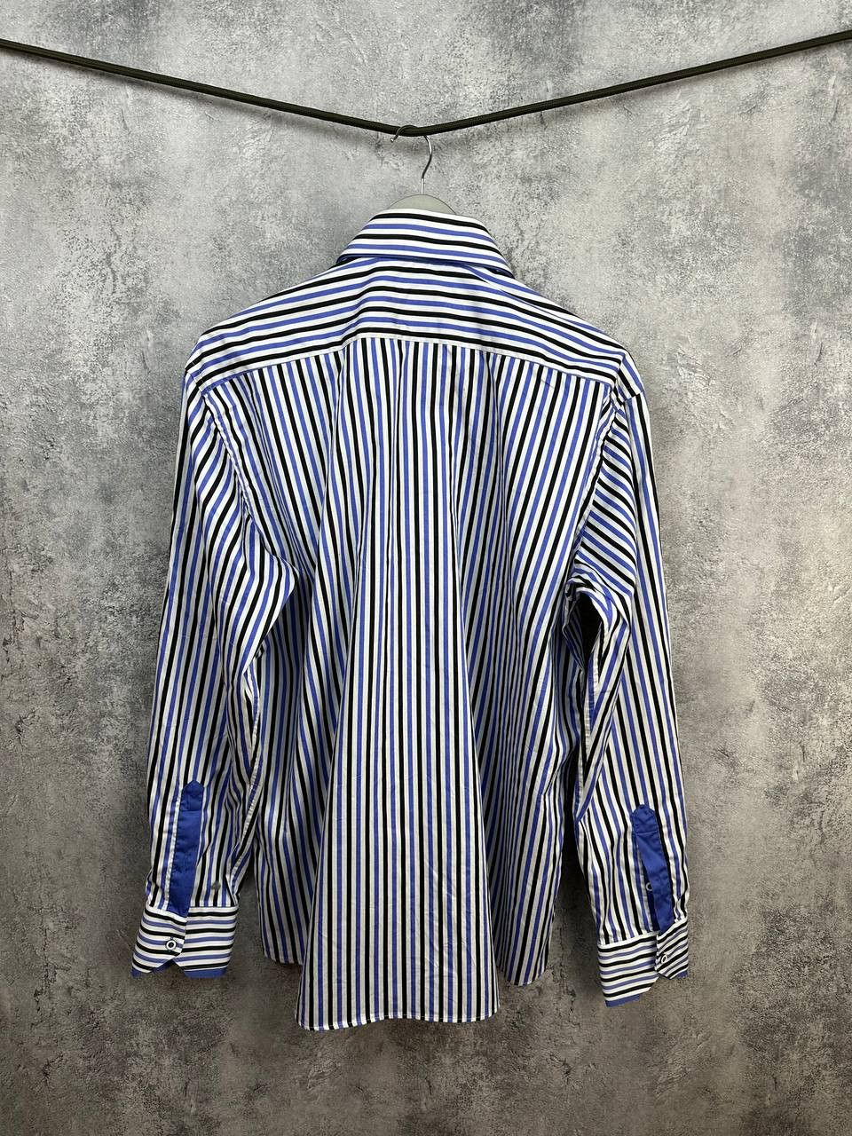 Other Claudio Lugli Slim Cut Striped Cotton Poplin Shirt Size US XL / EU 56 / 4 - 2 Thumbnail