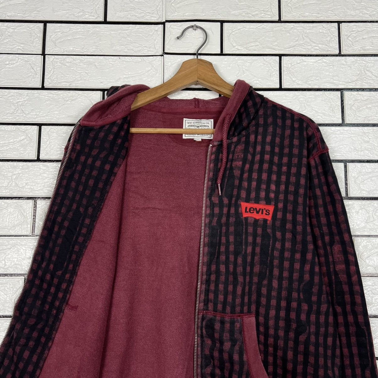 Levi's LEVIS STRAUSS Red Checked Hoodie Sweatshirt #4212-C192 Size US M / EU 48-50 / 2 - 6 Thumbnail
