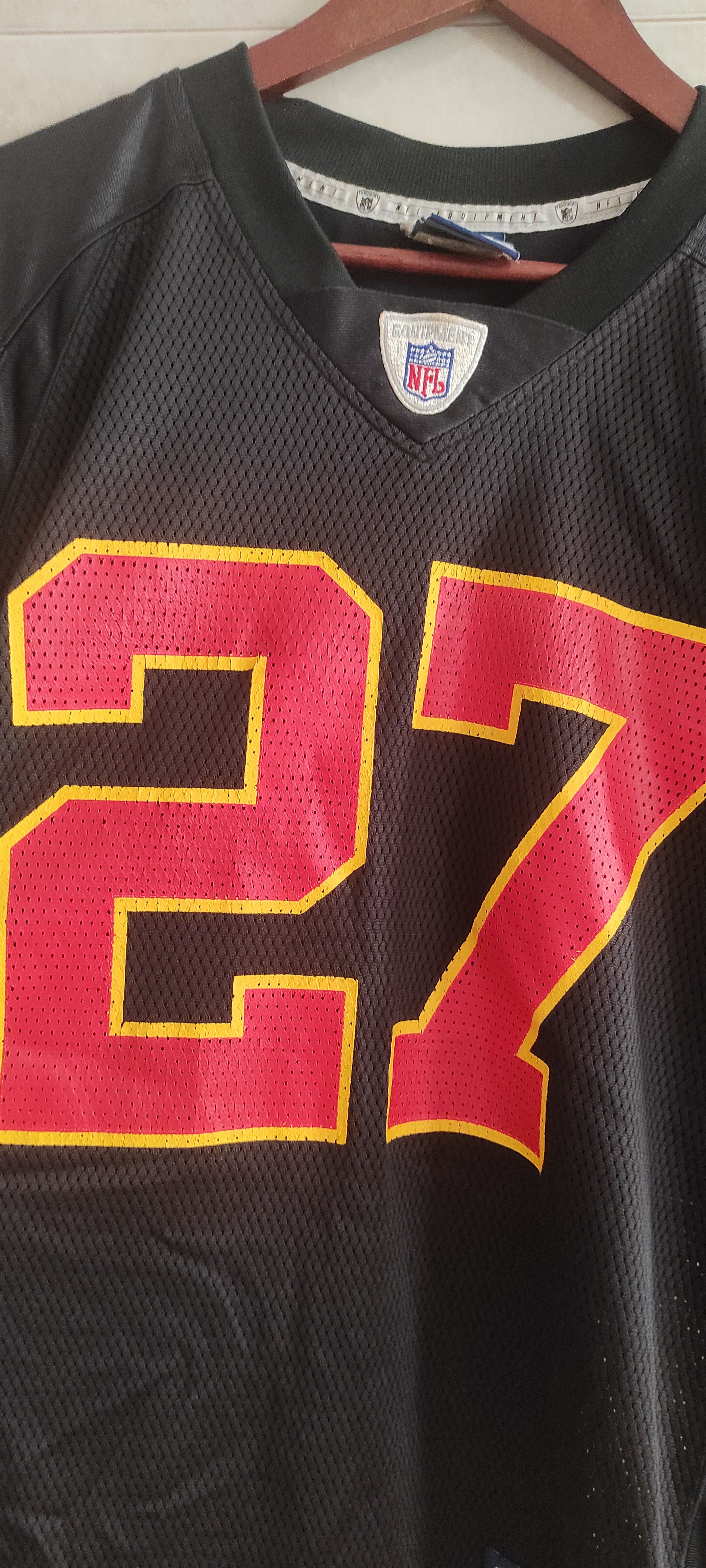 NFL × Reebok × Vintage Reebok NFL Kansas City Chiefs L Johnson #27 Mesh Jersey Size US M / EU 48-50 / 2 - 9 Thumbnail