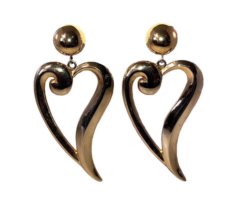 Moschino Runway Moschino Massive Heart Cut Out Earrings Size ONE SIZE - 1 Thumbnail