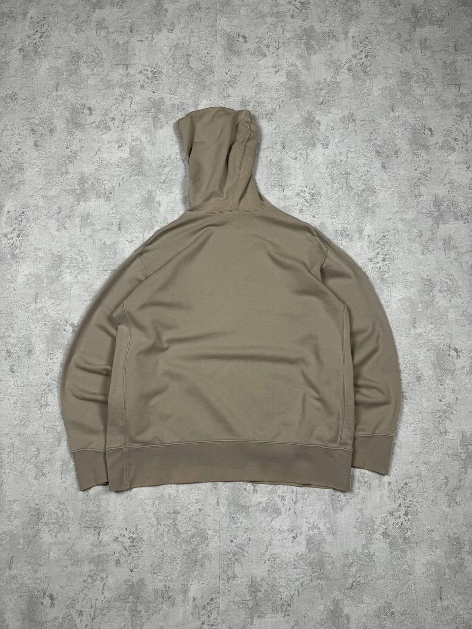 Nike Vintage Nike Swoosh Beige Hoodie Big Logo Size US L / EU 52-54 / 3 - 7 Thumbnail