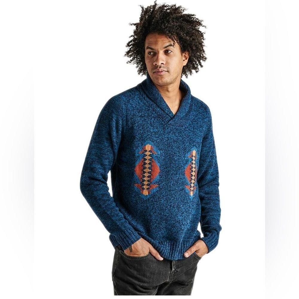 Roark Size medium men’s Roark cotton Aztec cowl sweater Size US M / EU 48-50 / 2 - 1 Thumbnail