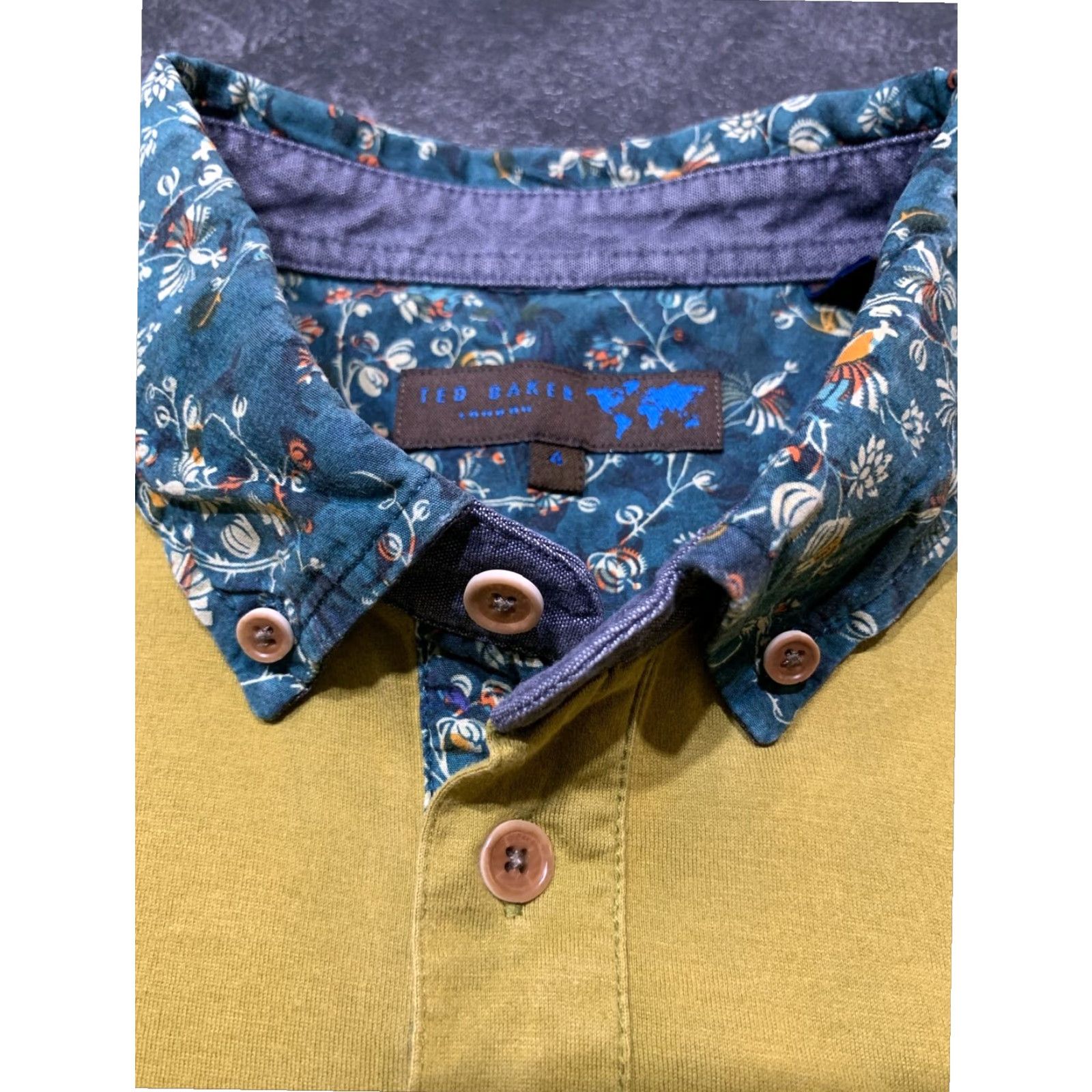 Ted Baker Ted Baker Mens Polo Shirt Short Sleeve Multicolor Floral Preppy Regular Fit Medium Size US S / EU 44-46 / 1 - 5 Thumbnail