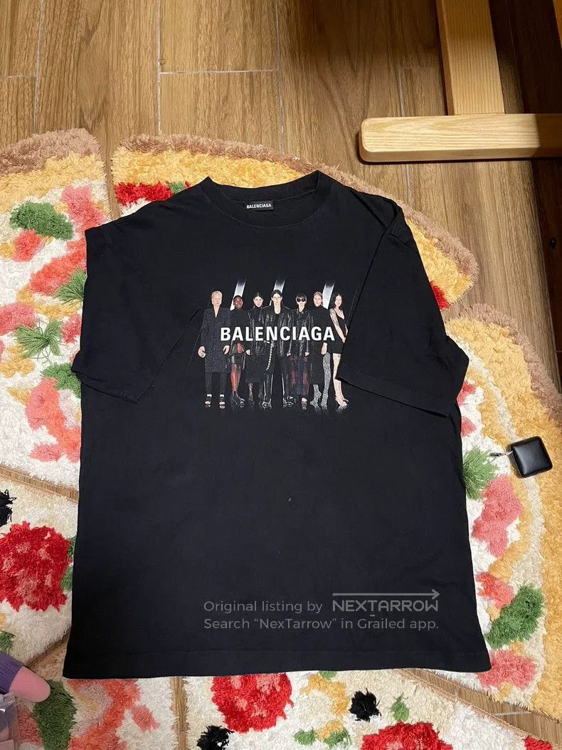 Balenciaga Balenciaga Logo Printed Retro Raglan Short Sleeve T-shirt Size US XS / EU 42 / 0 - 1 Thumbnail