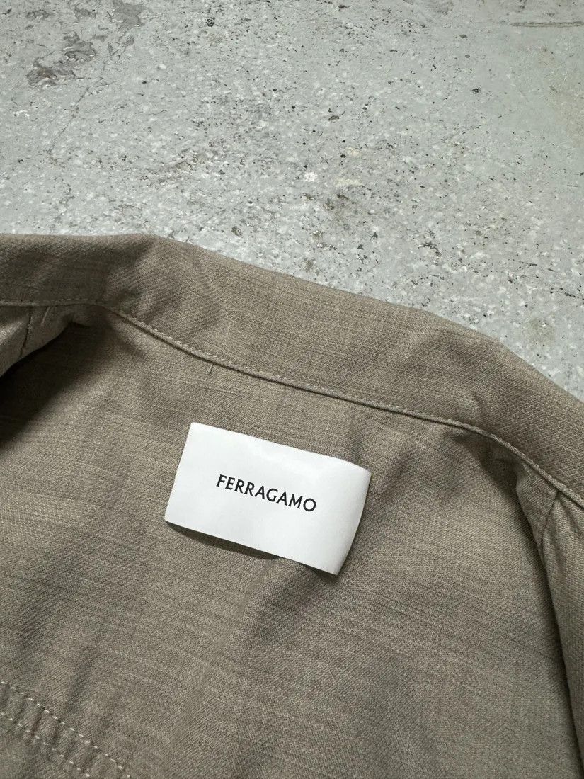 Salvatore Ferragamo × Vintage Ferragamo Grey Minimalist Trucker Jacket Size US S / EU 44-46 / 1 - 11 Thumbnail