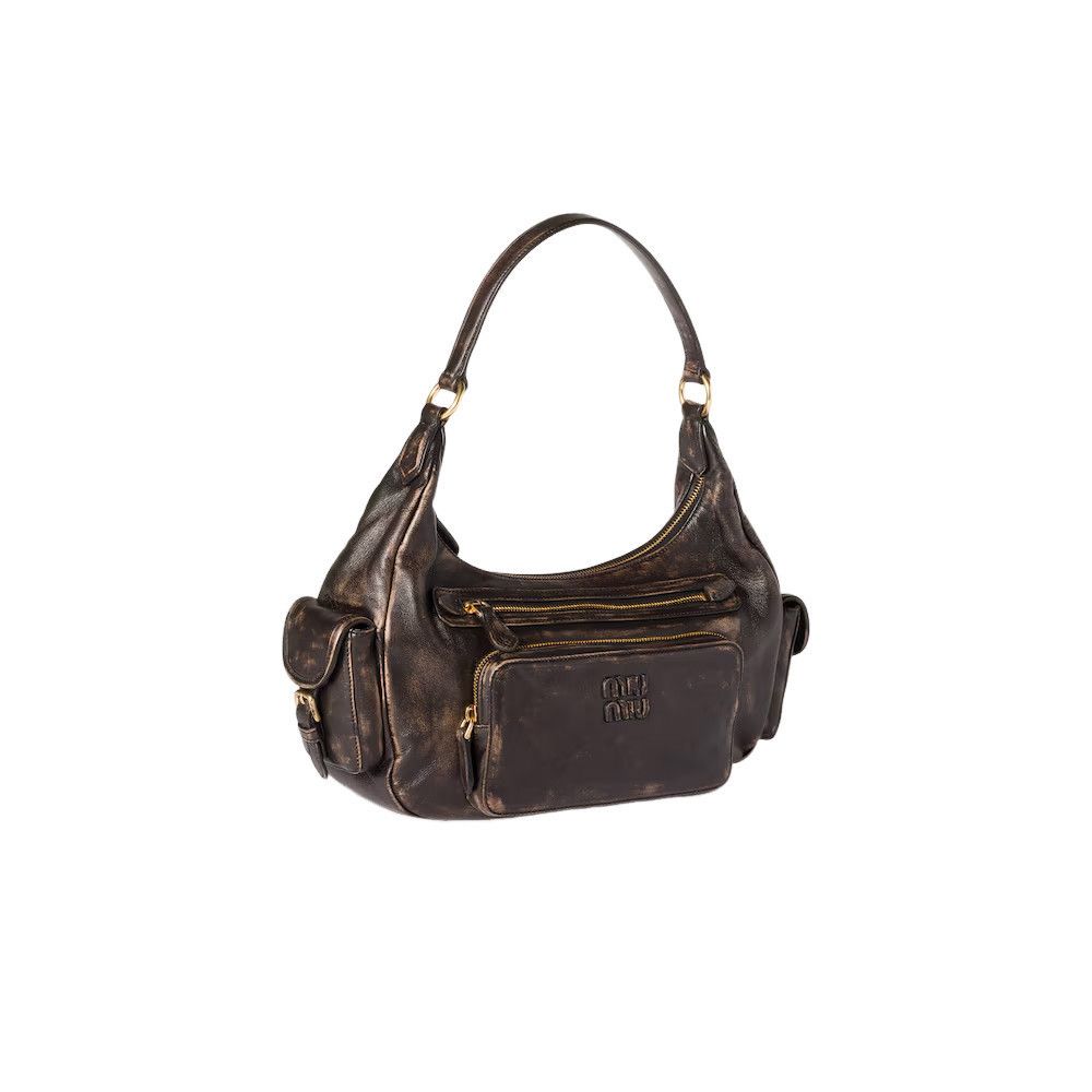 Miu Miu MIU MIU Pocket $4300 Coffee Nappa Leather Top Handle Bag New Size ONE SIZE - 2 Thumbnail