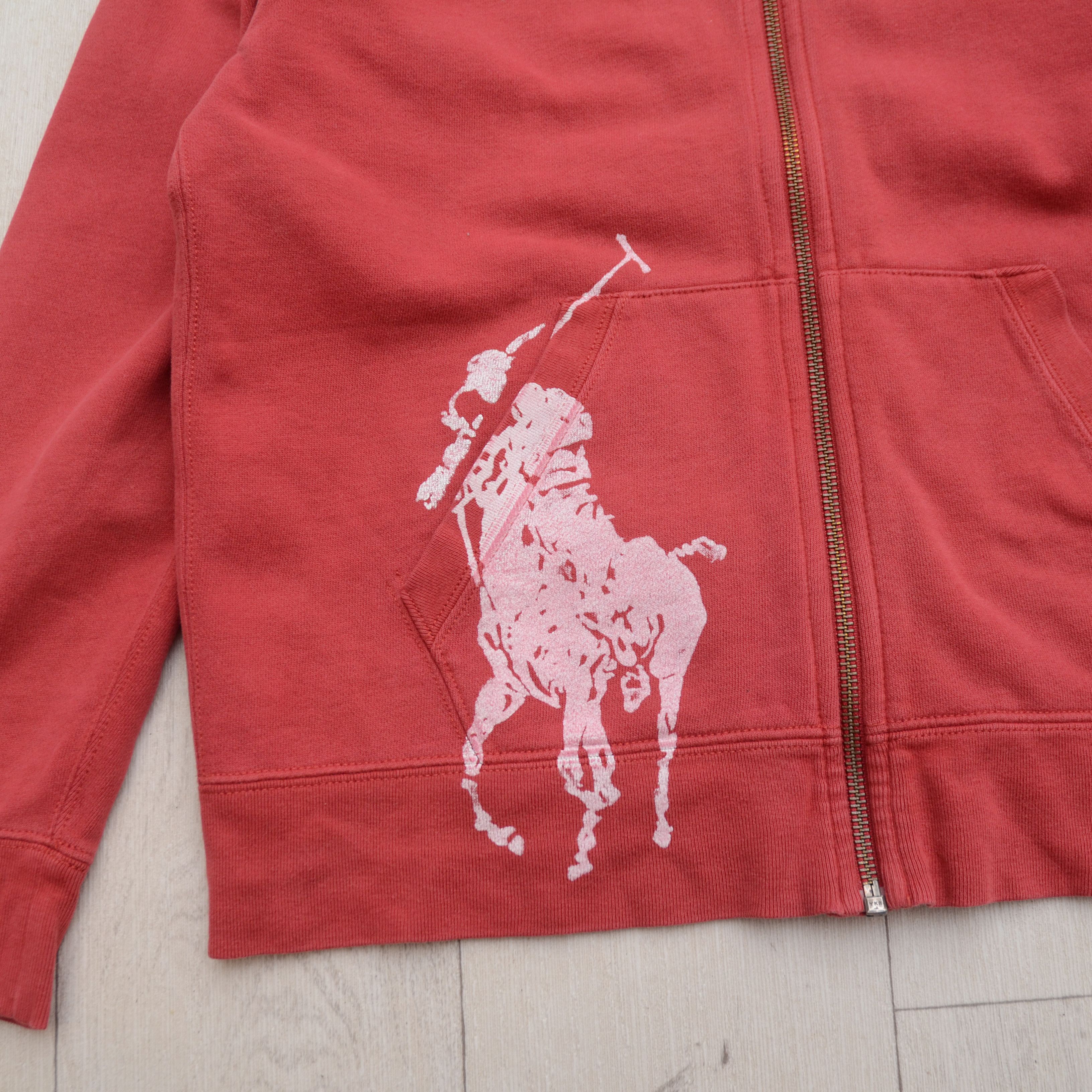 Polo Ralph Lauren Vintage Ralph Lauren Hoodie Women’s XS-S Red Zip-Up Big Pony Size S / US 4 / IT 40 - 4 Thumbnail