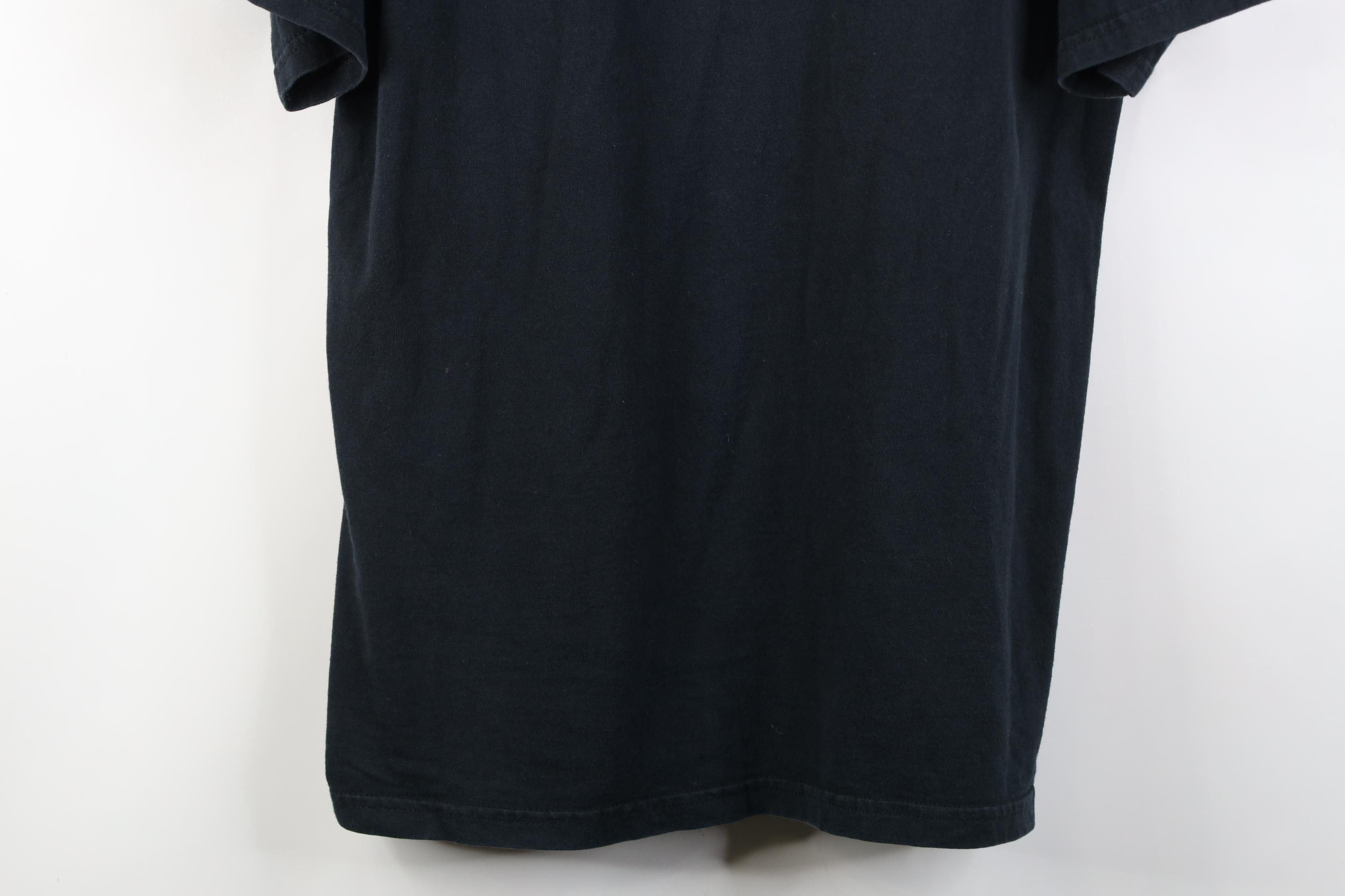 Vintage Vintage 90s Y2K Streetwear Heavyweight Cotton T-Shirt Black Size US L / EU 52-54 / 3 - 3 Thumbnail