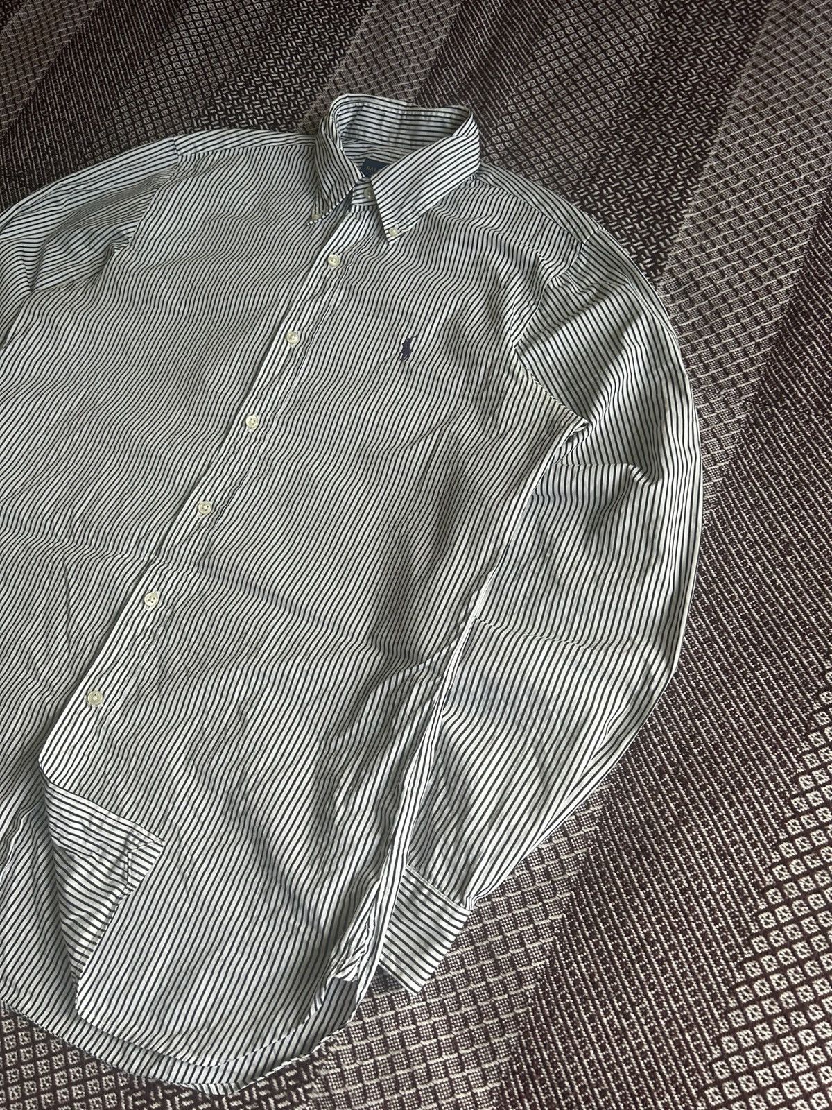 Polo Ralph Lauren Polo Ralph Lauren Striped Solid Style Shirt Button Up Size M Size US M / EU 48-50 / 2 - 4 Thumbnail