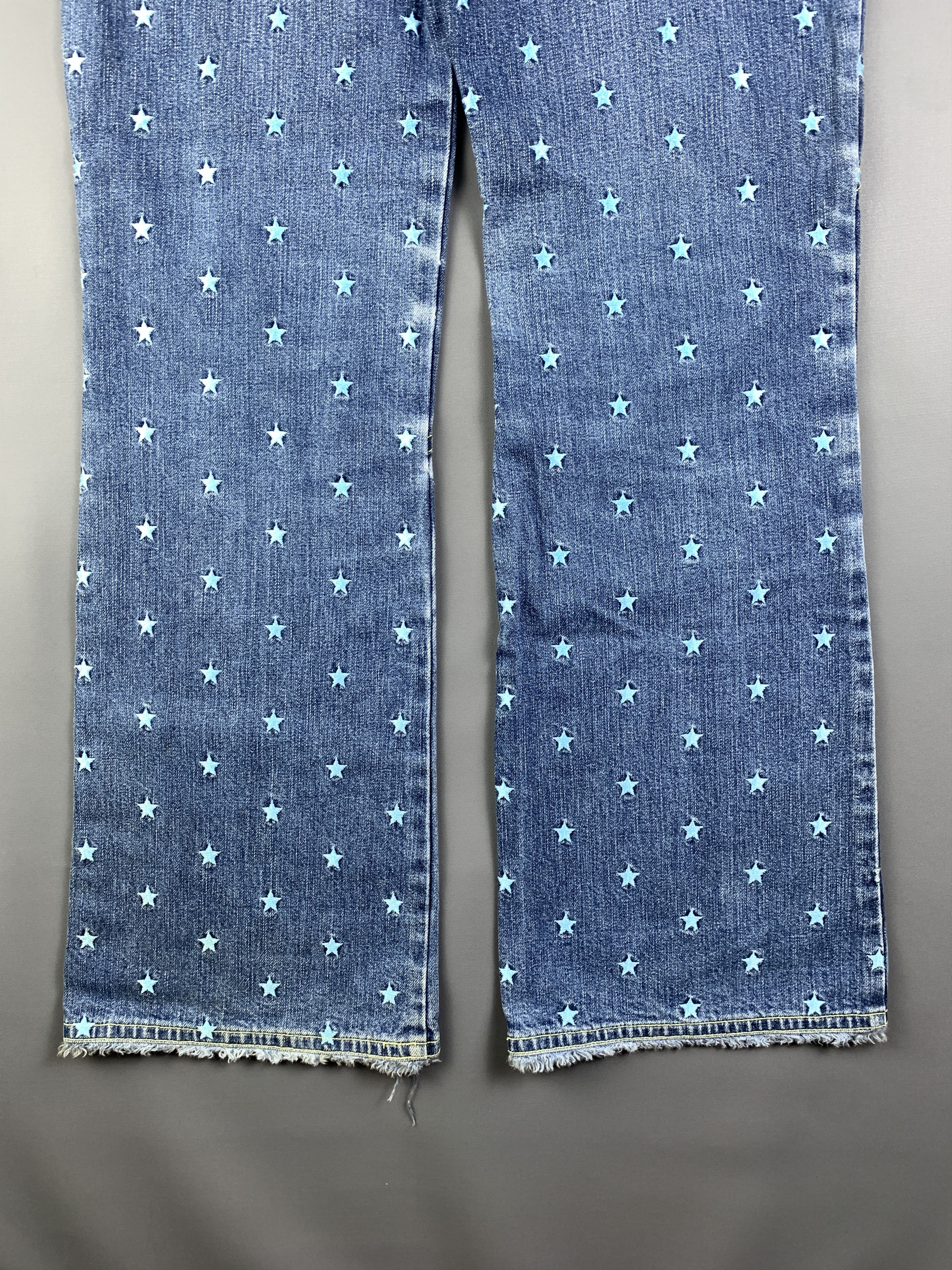Angel Blue 2000s Angel Blue Stars Embroidered Dot Cute Jeans (25) Size 25" / US 0 / IT 36 - 5 Thumbnail