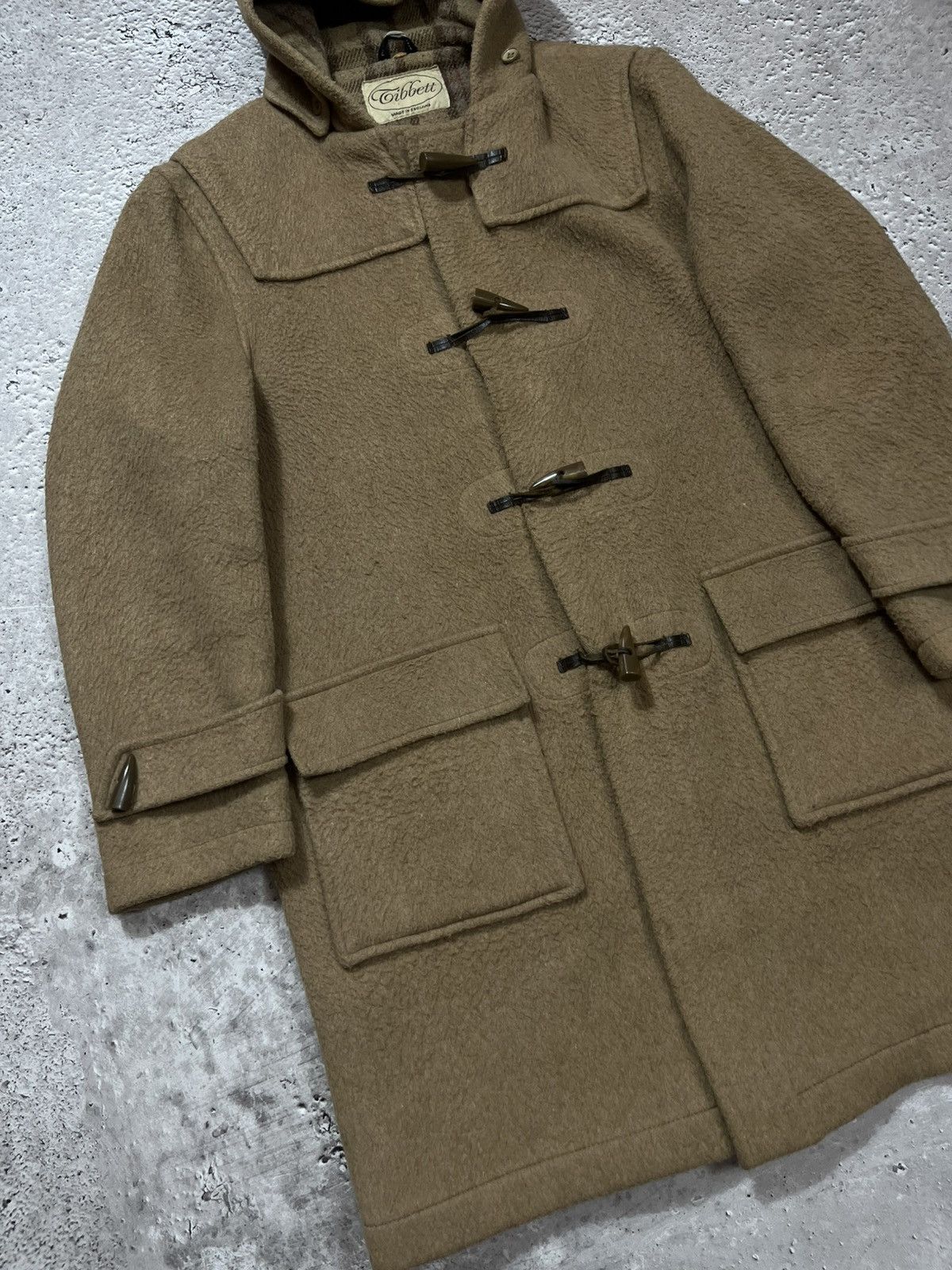 Vintage Vintage Tibbett Duffle Coat Made in England Wool Toggle Hood Size US L / EU 52-54 / 3 - 3 Thumbnail