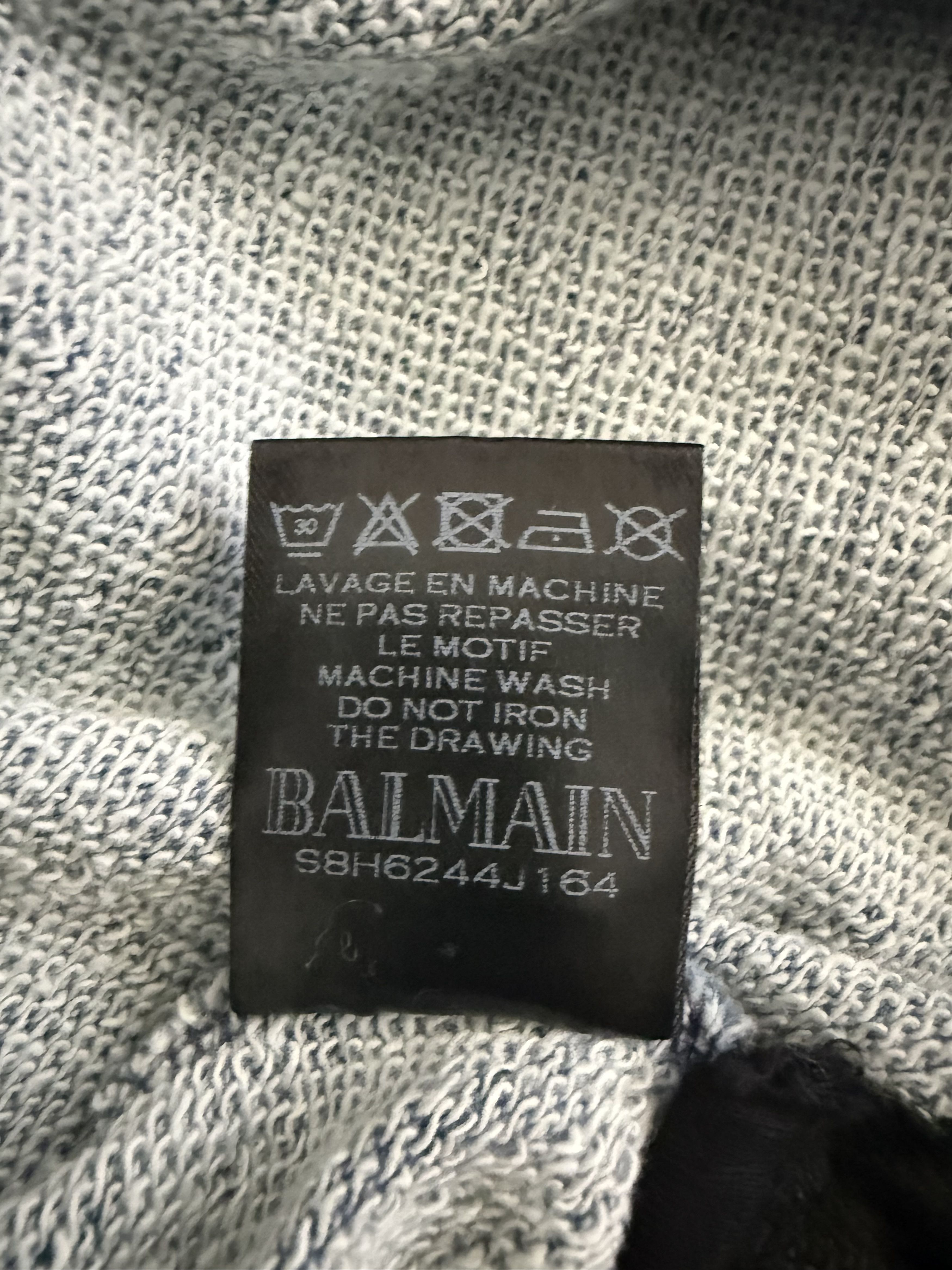 Balmain Archival Crest Sleeveless Zip Hoodie Size US XL / EU 56 / 4 - 18 Thumbnail