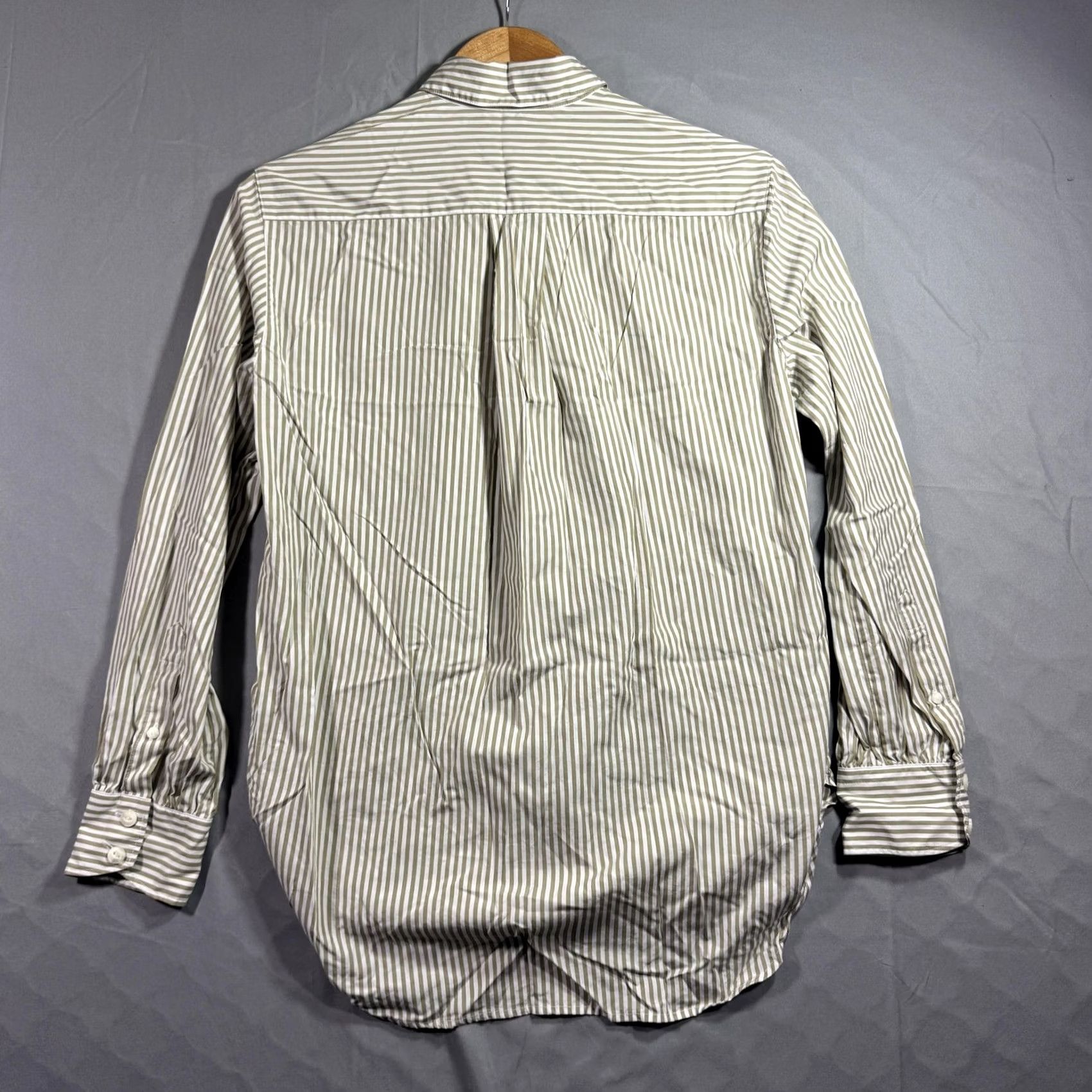 Rag & Bone Rag & Bone Shirt Women’s S Green Striped Button-Up Long Sleeve Cotton Casual Size S / US 4 / IT 40 - 2 Thumbnail