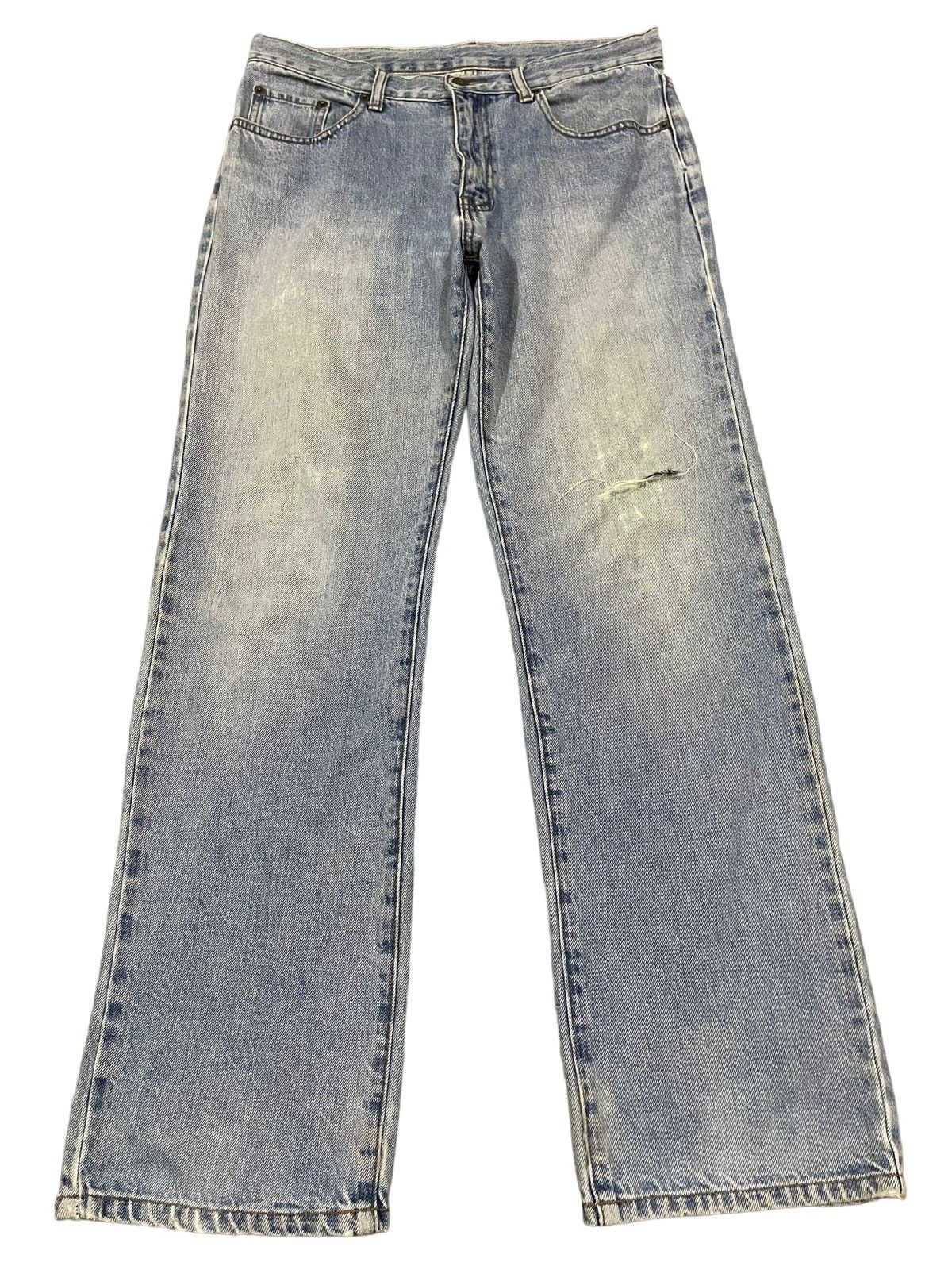 image of Hype Vintage Blue Wash Style Baggy Jeans, Men's (Size 32)
