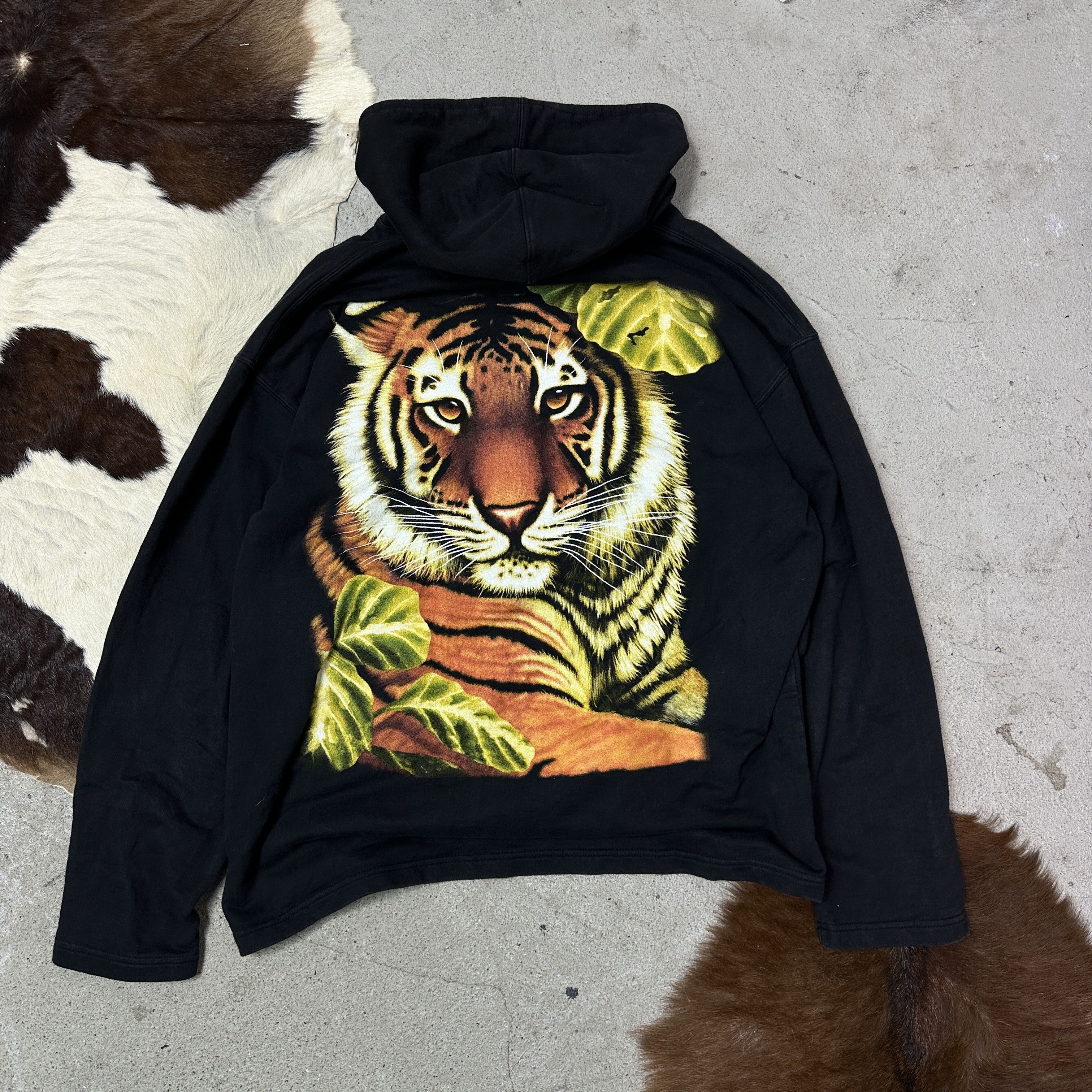 Vintage Vintage Streetwear Old School Oversize Tiger Hoodie 90s Size US XL / EU 56 / 4 - 6 Thumbnail