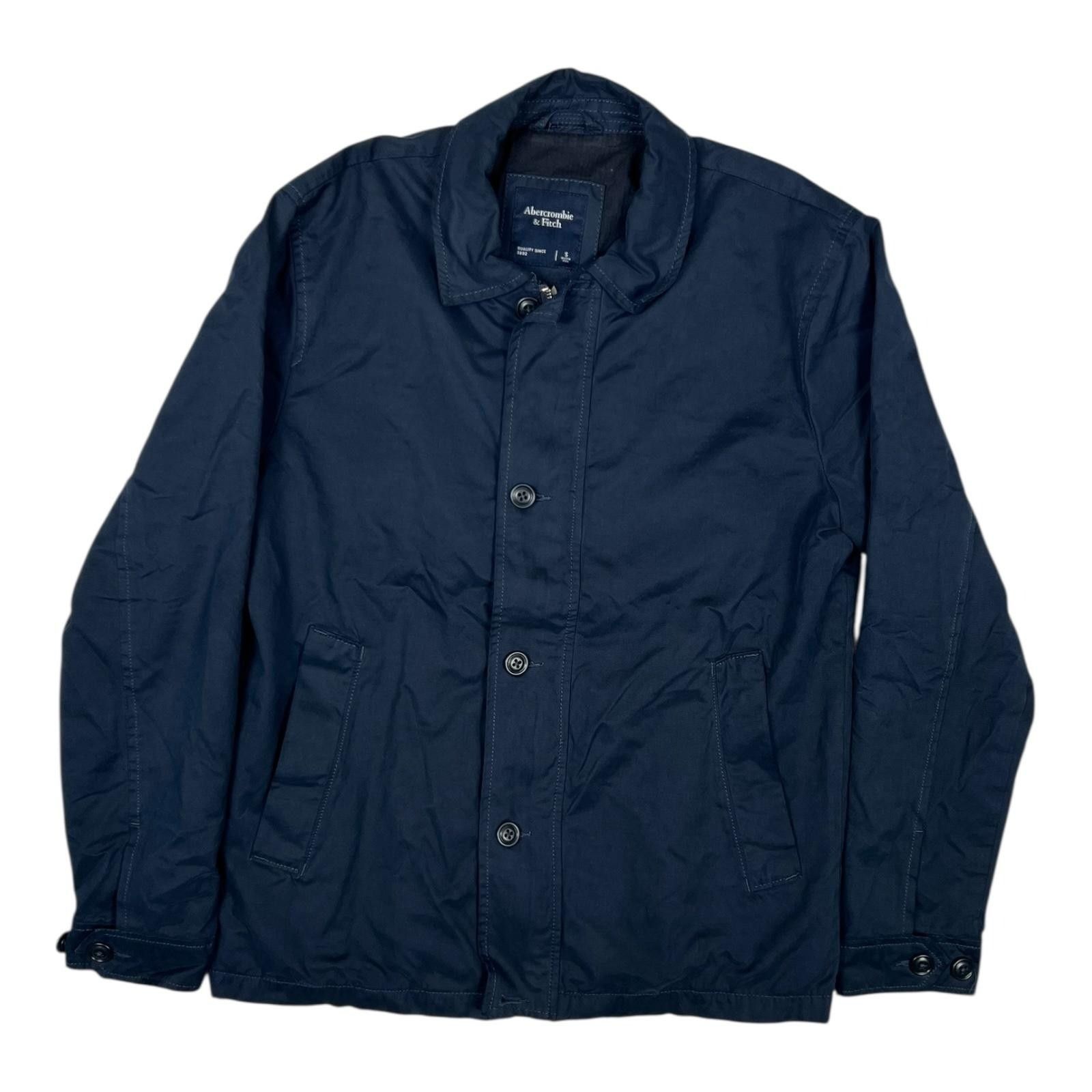 Abercrombie & Fitch Abercrombie & Fitch Jacket Mens Small Navy Windbreaker Lined Size US S / EU 44-46 / 1 - 1 Thumbnail