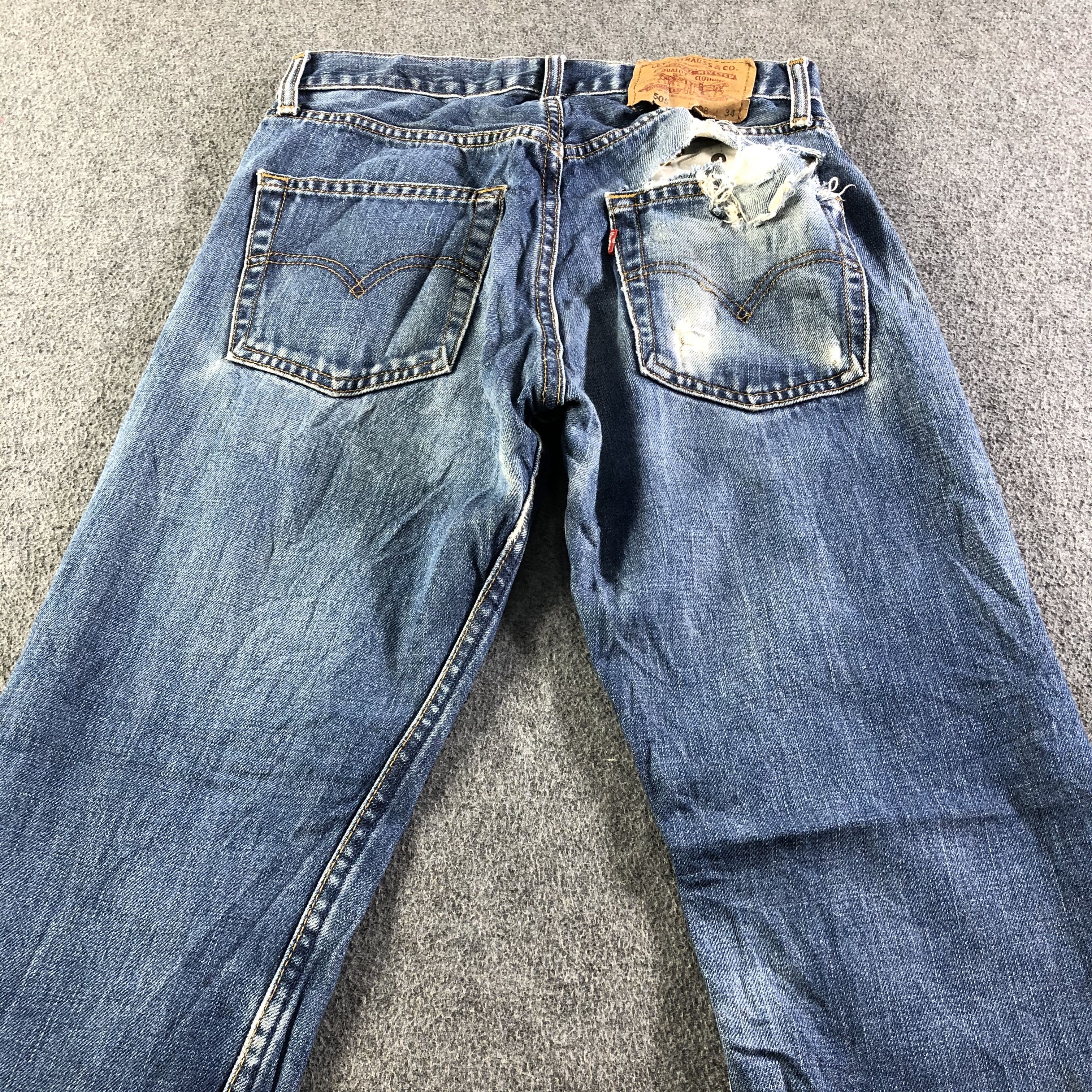 Levi's Vintage Blue Wash Levis 505 Jeans-J4605 Size US 27 - 4 Thumbnail