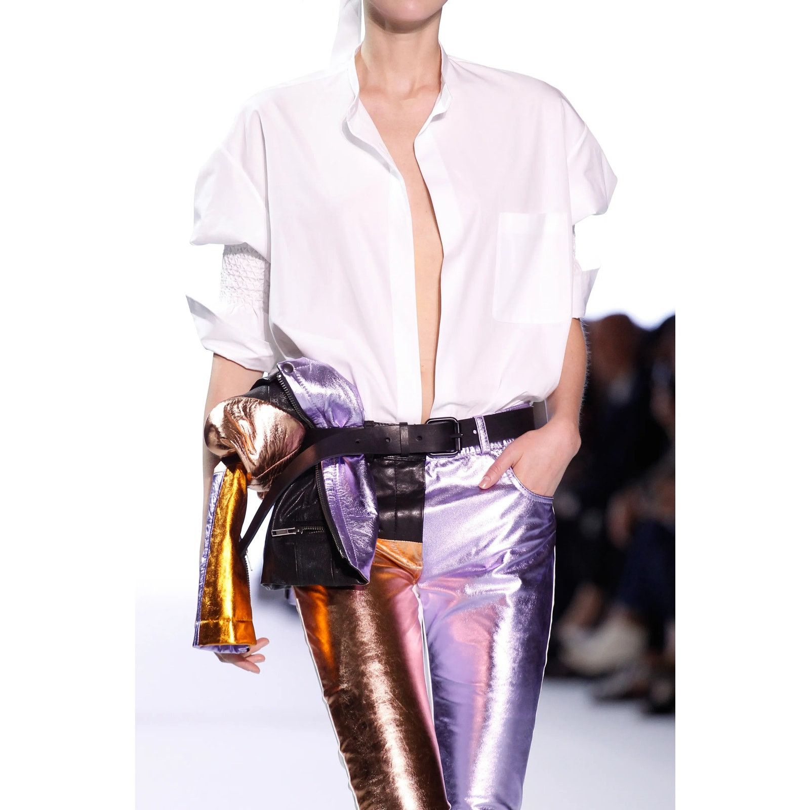 Haider Ackermann SS17 Tricolor Leather Skinny Trousers Size 26" / US 2 / IT 38 - 3 Thumbnail