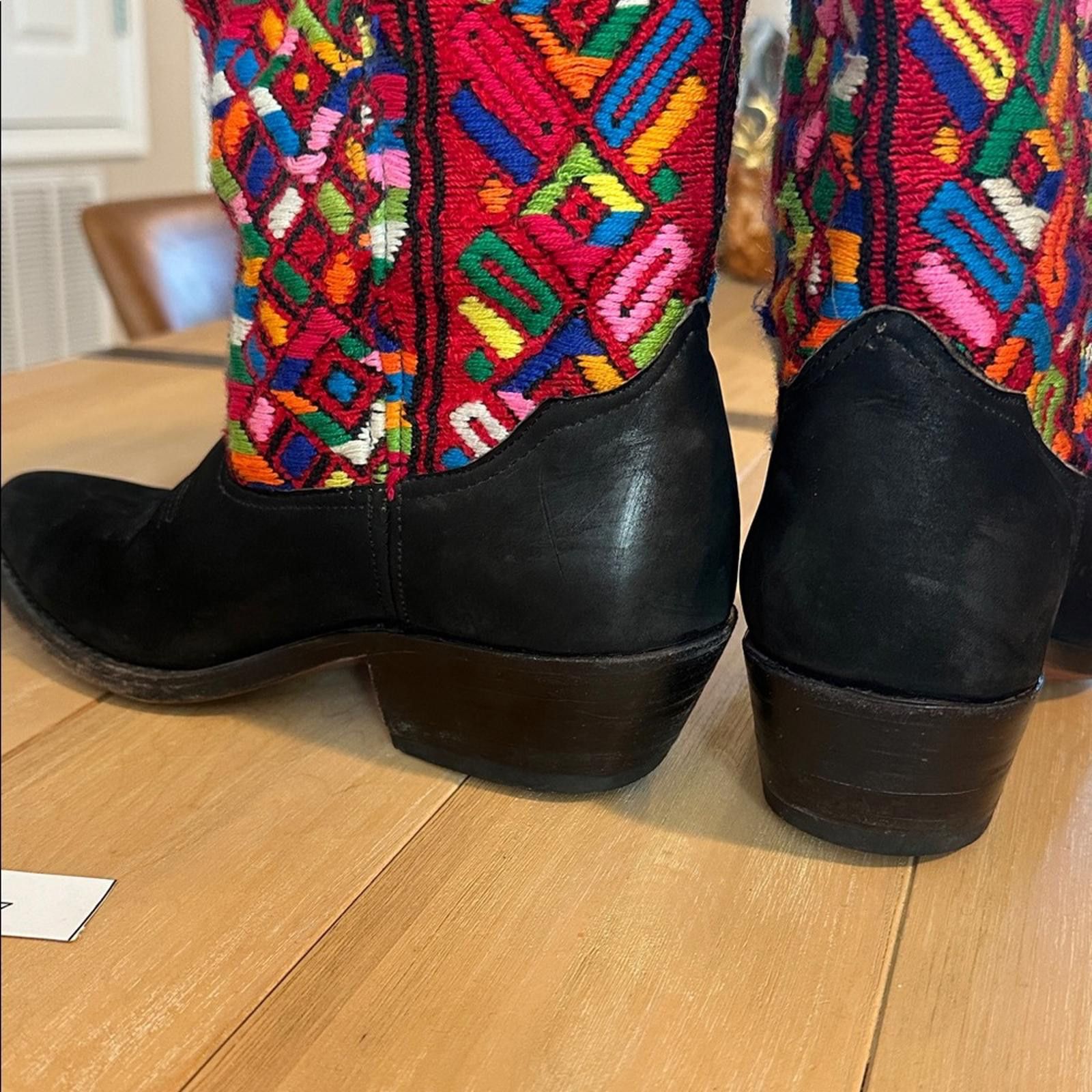 Studio D'Artisan Handmade 90’s 8.5 Cowboy Boot Black Leather Jorge Leonel Size US 8.5 / IT 38.5 - 5 Thumbnail