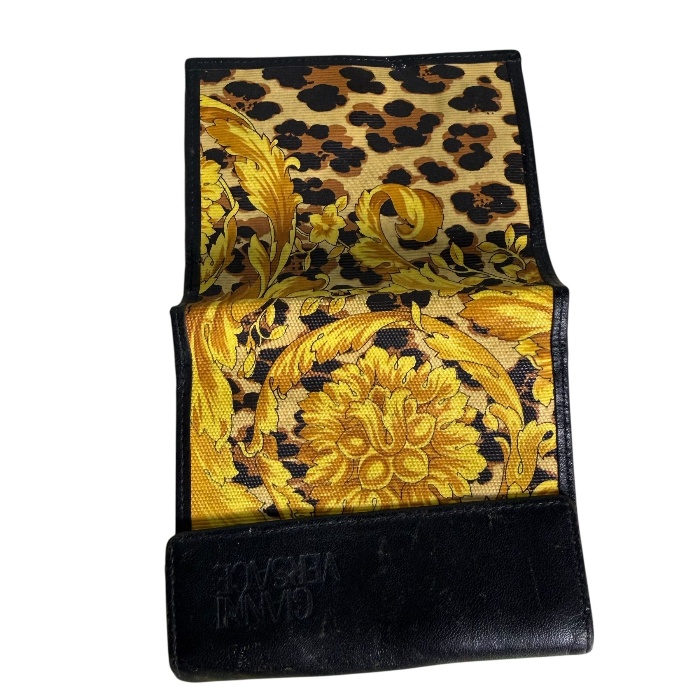 Versace 🔥RARE🔥Vintage Gianni Versace Baroque & Leopard Wallet Size ONE SIZE - 4 Thumbnail