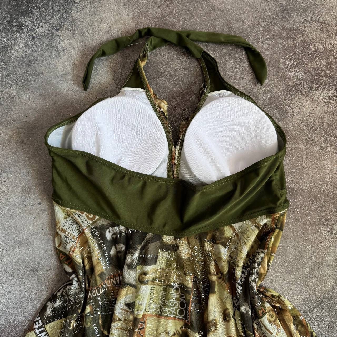 20471120 × Vintage Y2K Sheer Halter Babydoll Sexy Mesh Top (Gaultier Style) Size XL / US 12-14 / IT 48-50 - 10 Thumbnail