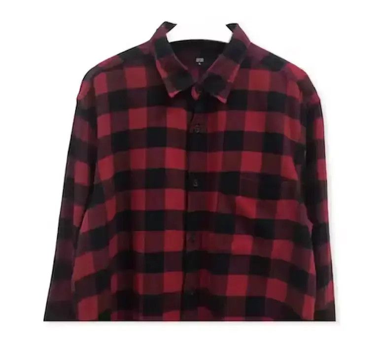 Flannel Japanese Brand Uniqlo Shirt Button Up Plaid Tartan Flannel Size US XL / EU 56 / 4 - 2 Thumbnail