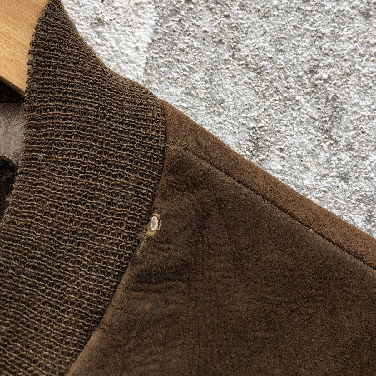 Vintage Vintage 70s Sears Brown Suede Leather Bomber Jacket Size US L / EU 52-54 / 3 - 10 Thumbnail