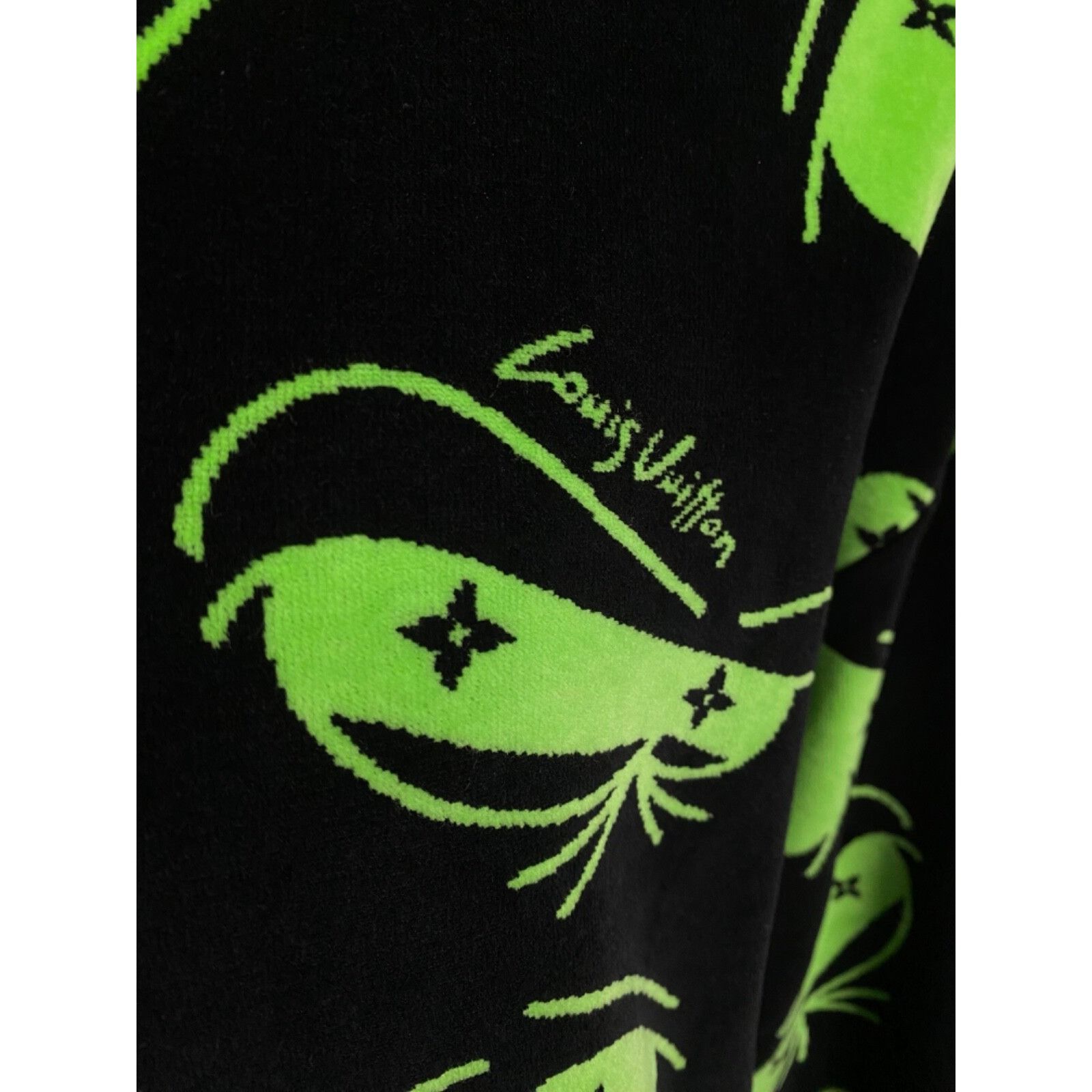 Louis Vuitton RARE! LV Louis Vuittons Eyes Graphic Jacquard Hoodie Black S Size US XL / EU 56 / 4 - 9 Thumbnail