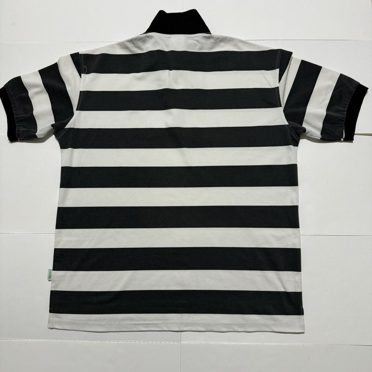 Lacoste × Vintage Lacoste Vintage Black White Striped Polo Rugby Golf Shirt Size US XL / EU 56 / 4 - 9 Thumbnail
