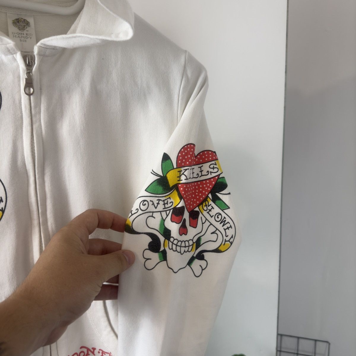 Ed Hardy Ed Hardy Vintage Big Skull Zip Hoodie Size L / US 10 / IT 46 - 9 Thumbnail