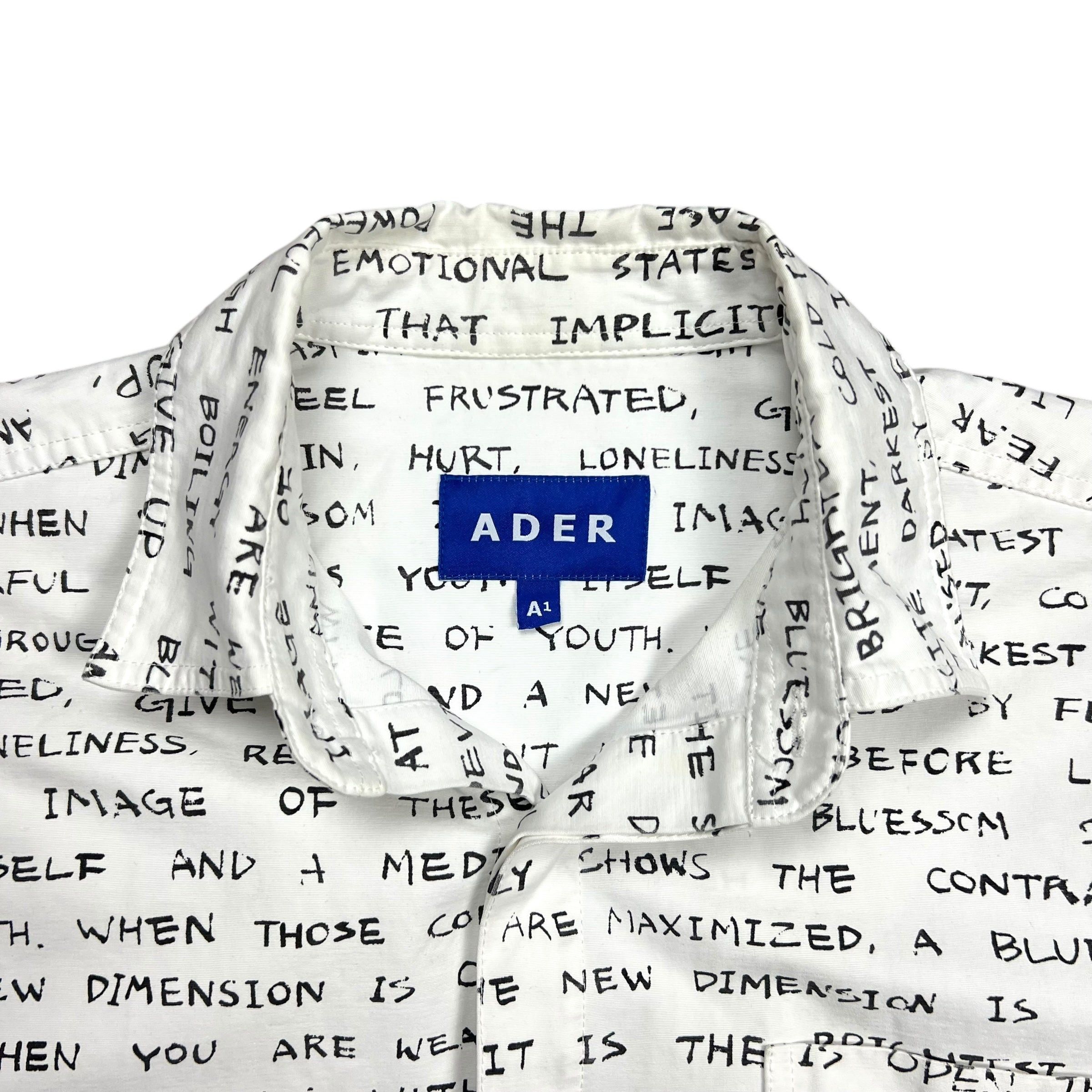 Ader Error ADER Error Text Print Button-up Shirt - M Size US M / EU 48-50 / 2 - 3 Thumbnail