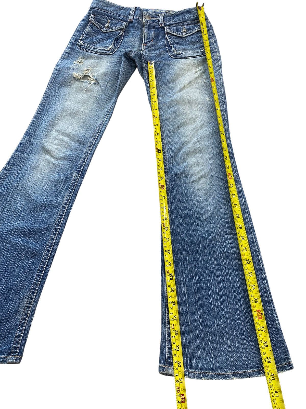 XOXO Xoxo Jeans Faded Wash Style Flare Jeans Size 29" - 9 Thumbnail