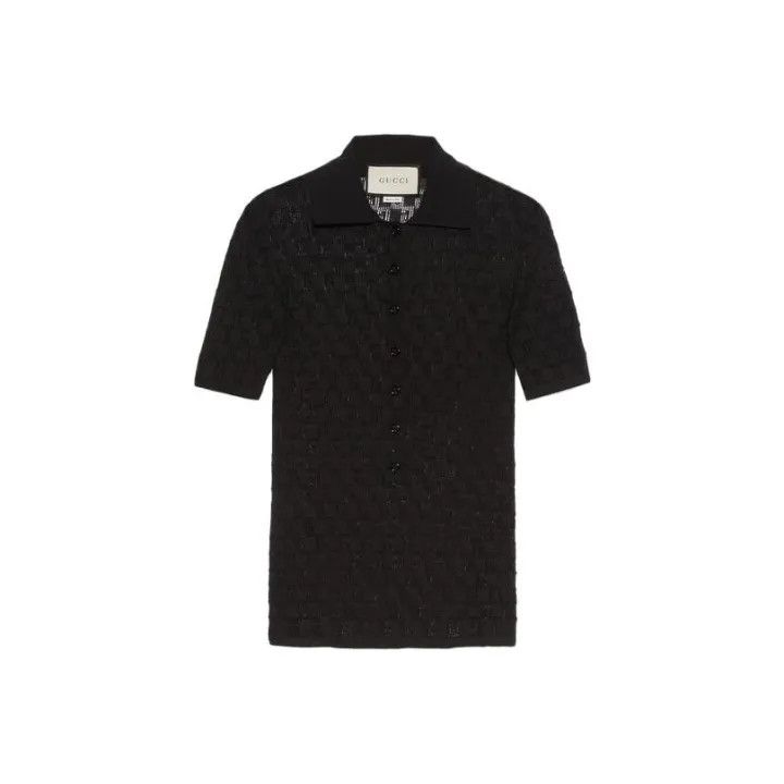 Gucci Gucci SS23 Black Short Sleeve Knit Top Size XS / US 0-2 / IT 36-38 - 1 Thumbnail