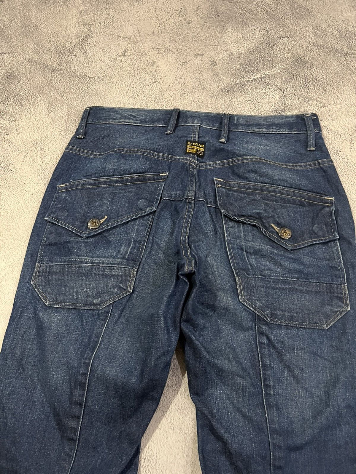 G-Star Vintage Y2k G Star Raw Avant Garde Pocket Denim Jeans 00’s Size US 33 - 12 Thumbnail
