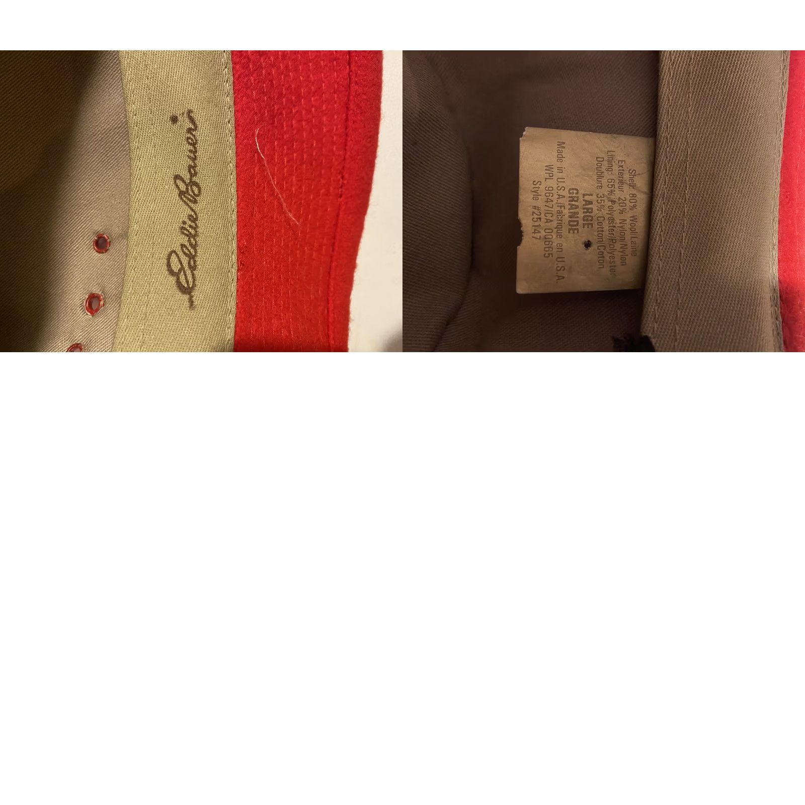 Eddie Bauer VINTAGE Eddie Bauer Women's Fedora Hat Wool Blend Red Size LG Made In USA Womens Fedora Hat Red Wool Blend Eddie Bauer USA LG Size ONE SIZE - 8 Thumbnail