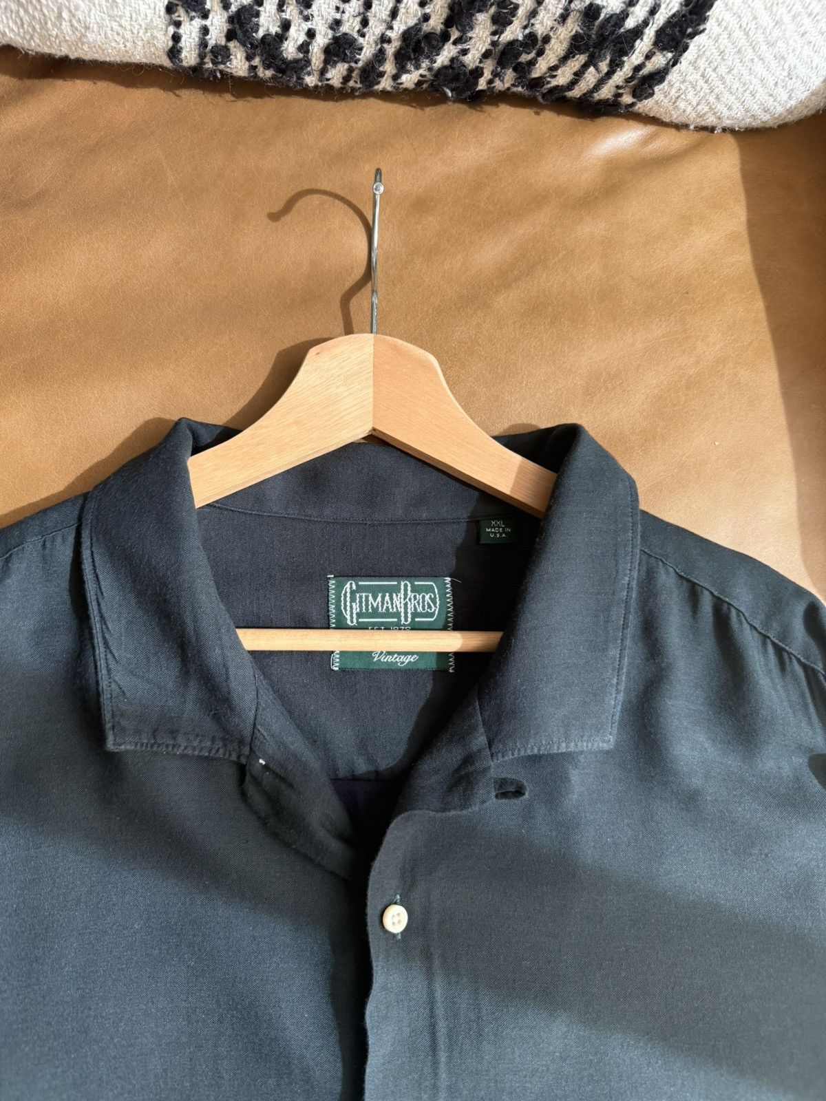 Gitman Bros. Vintage Gitman Bros Vintage Rayon/Wool Long Sleeve Camp Shirt XXL Size US XXL / EU 58 / 5 - 5 Thumbnail