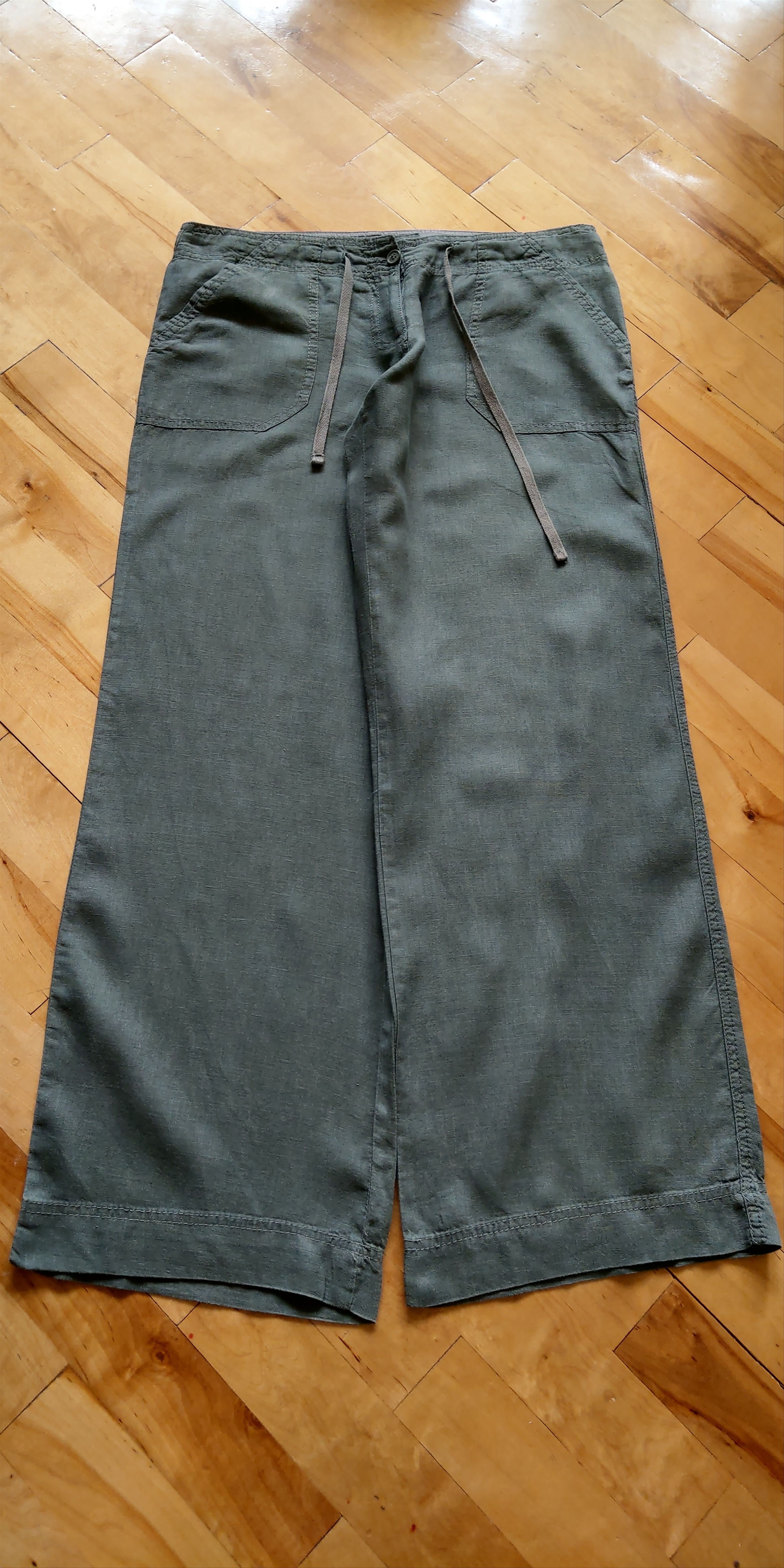 Vintage 100% Linen Pants Flared Baggy Minimalist y2k Vintage Size US 32 / EU 48 - 12 Thumbnail