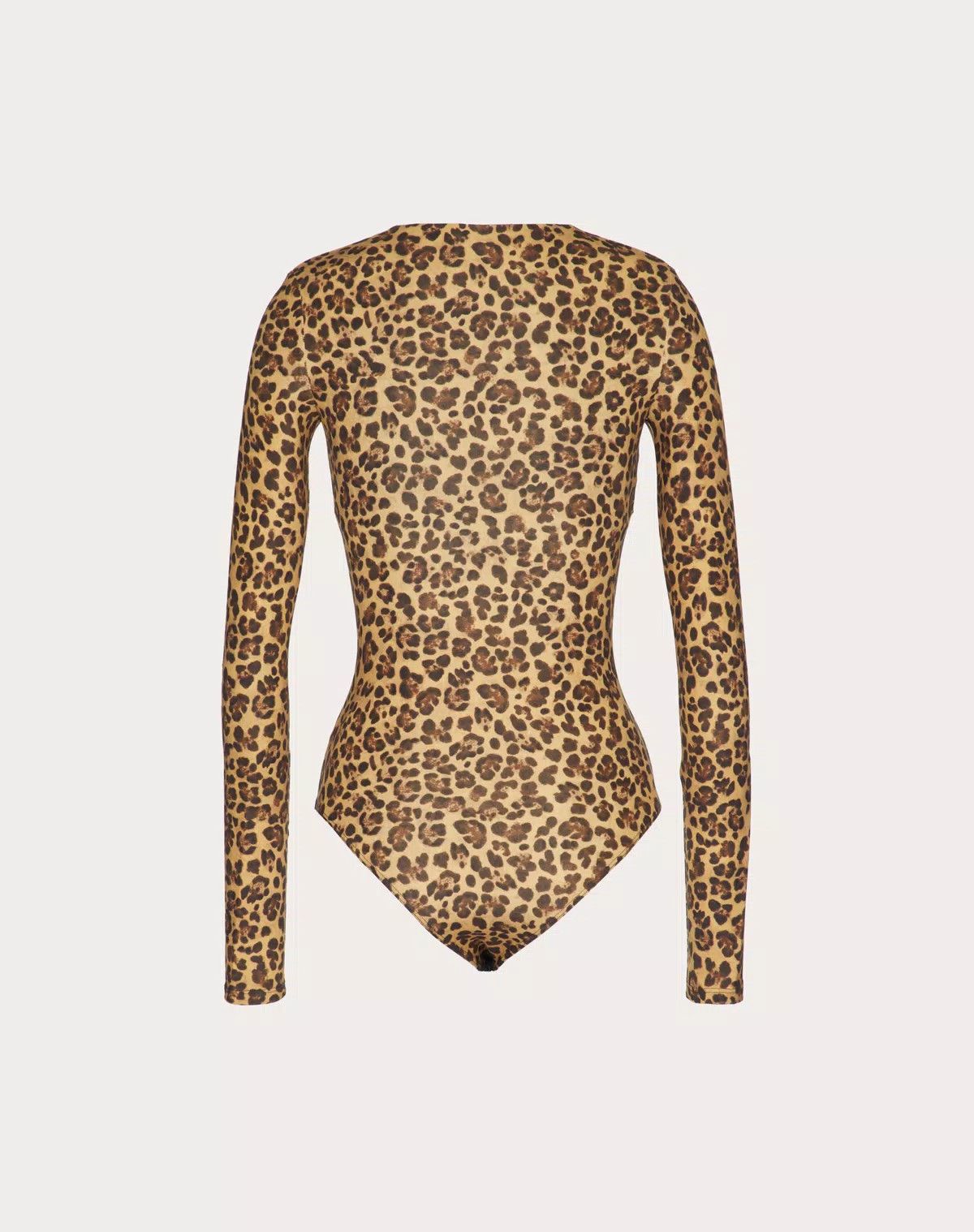 Valentino o1s1wg110625 Animalier Jersey Bodysuit in Leopard/Brown Size M / US 6-8 / IT 42-44 - 2 Thumbnail
