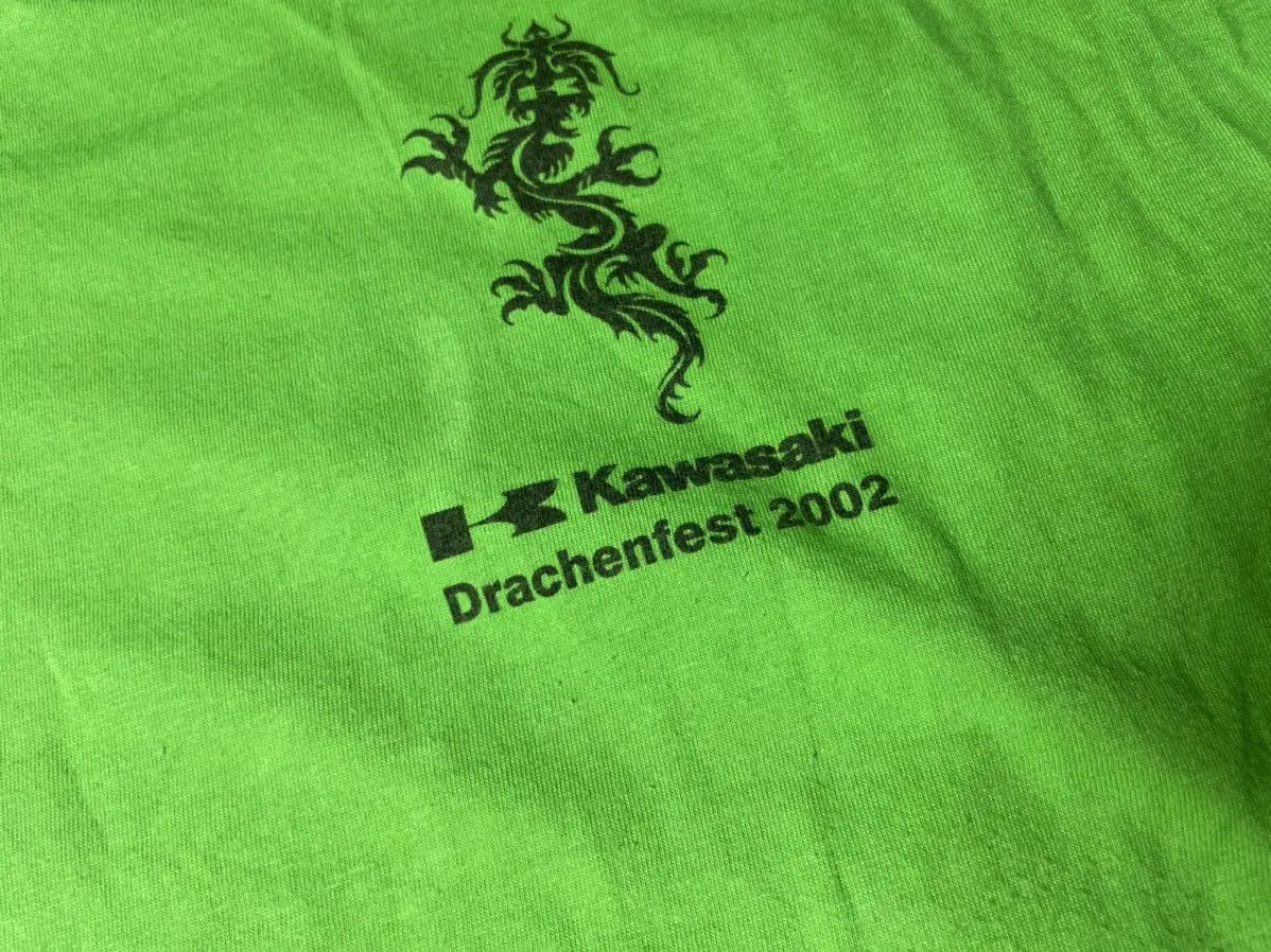 Band Tees Kawasaki moto T-shirt dragon band tee vintage size Large Size US L / EU 52-54 / 3 - 4 Thumbnail